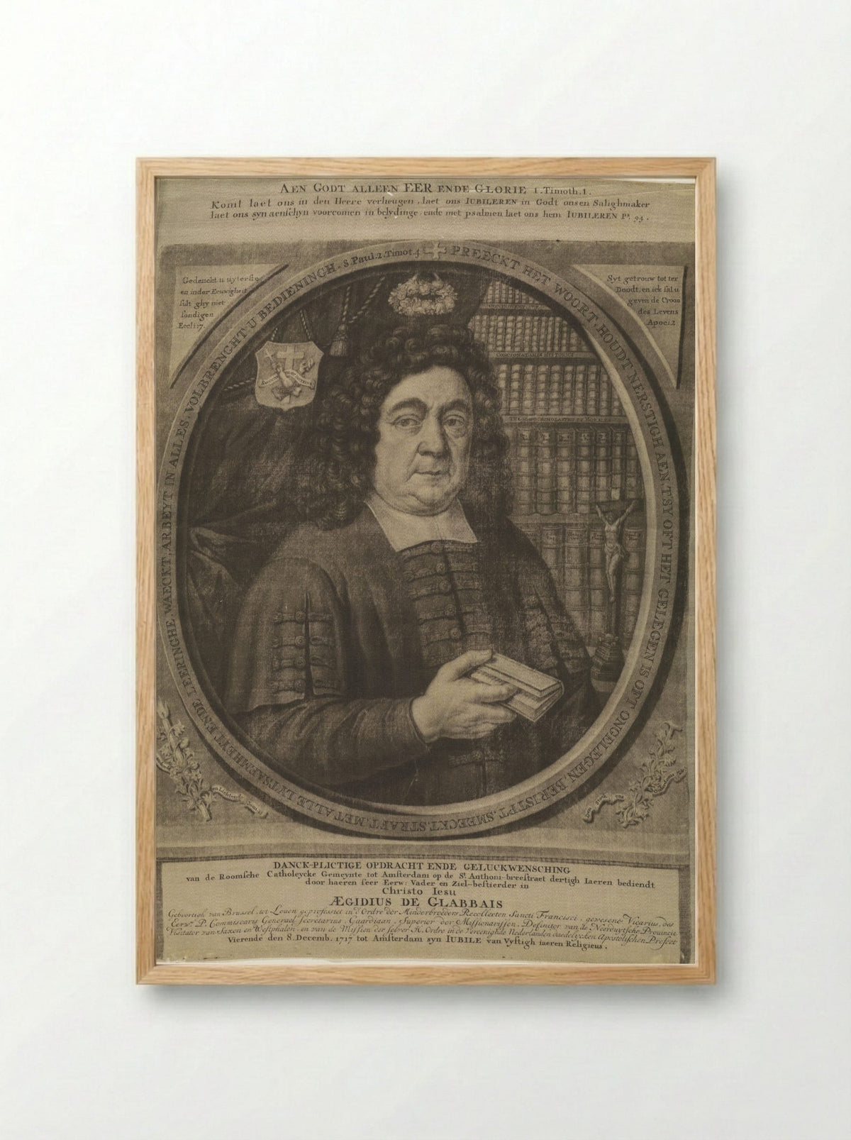 Portret van Aegidius de Glabbais - Andries van Buysen (Sr.) - Framed Print Wood