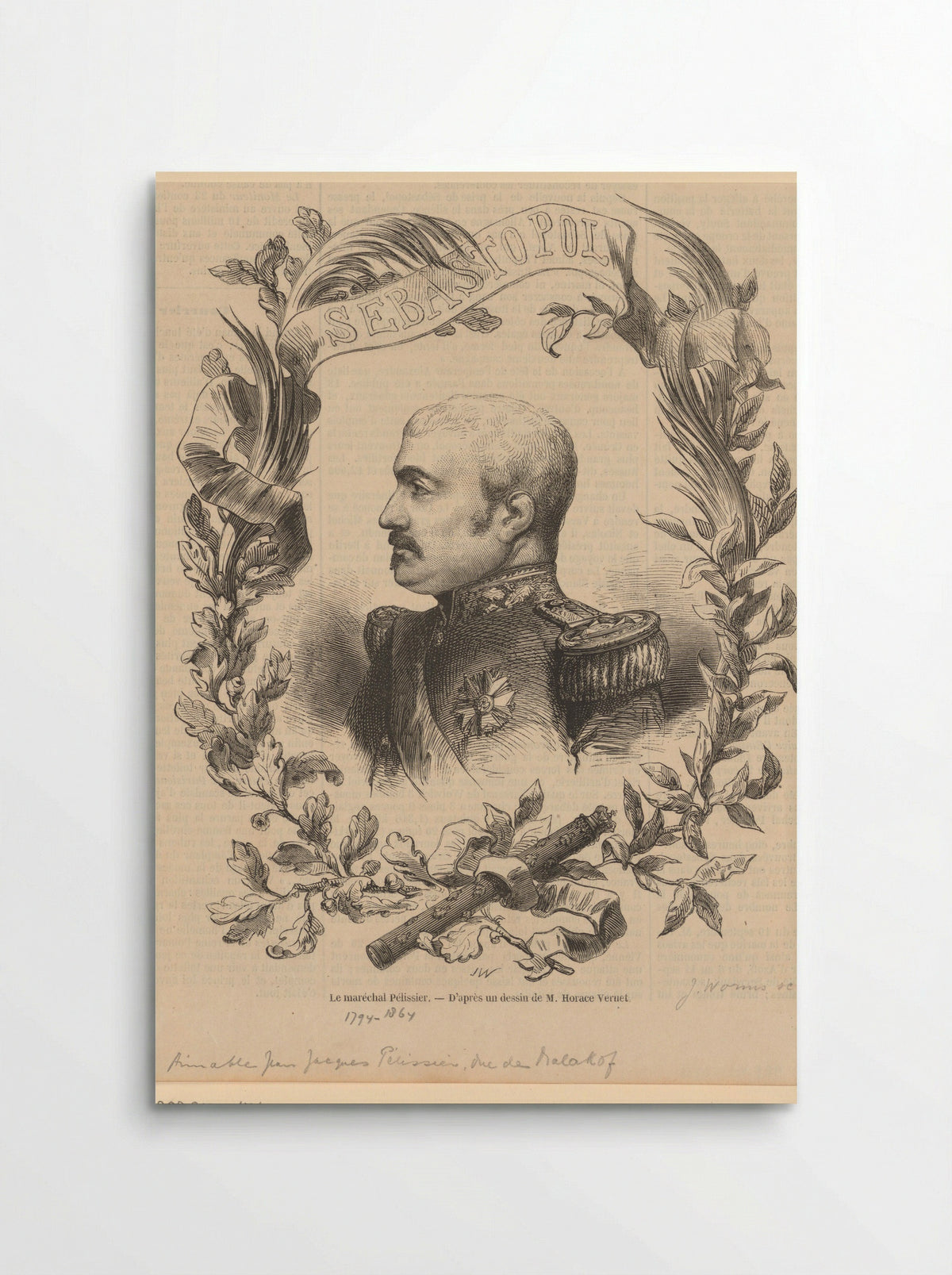 Portret van Aimable Jean Jacques Pélissier - Jacques-Julien Dubochet - Poster