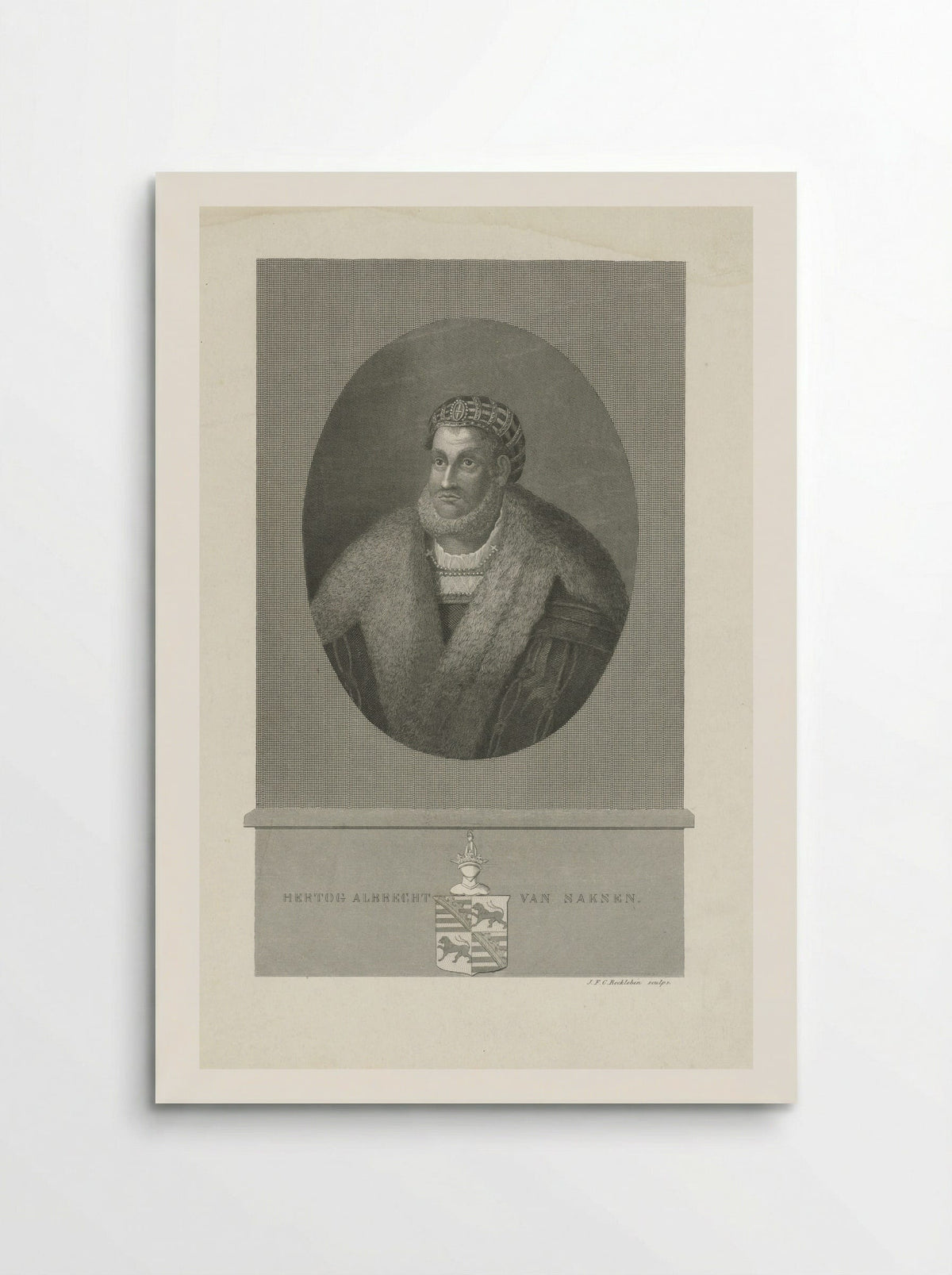 Portret van Albrecht III van Saksen - Dominicus Custos - Poster