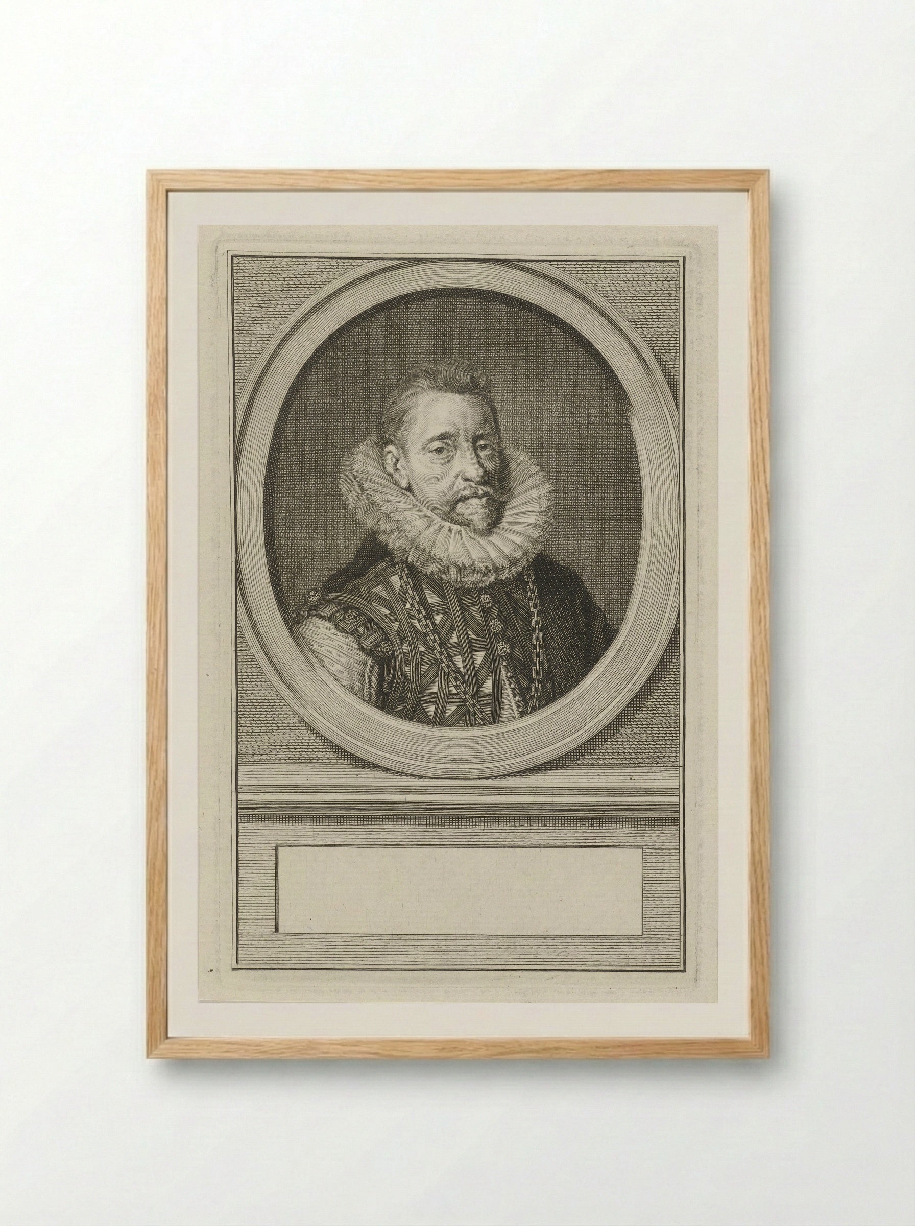 Portret van Albrecht, aartshertog van Oostenrijk - Jacob Houbraken - Framed Print Wood