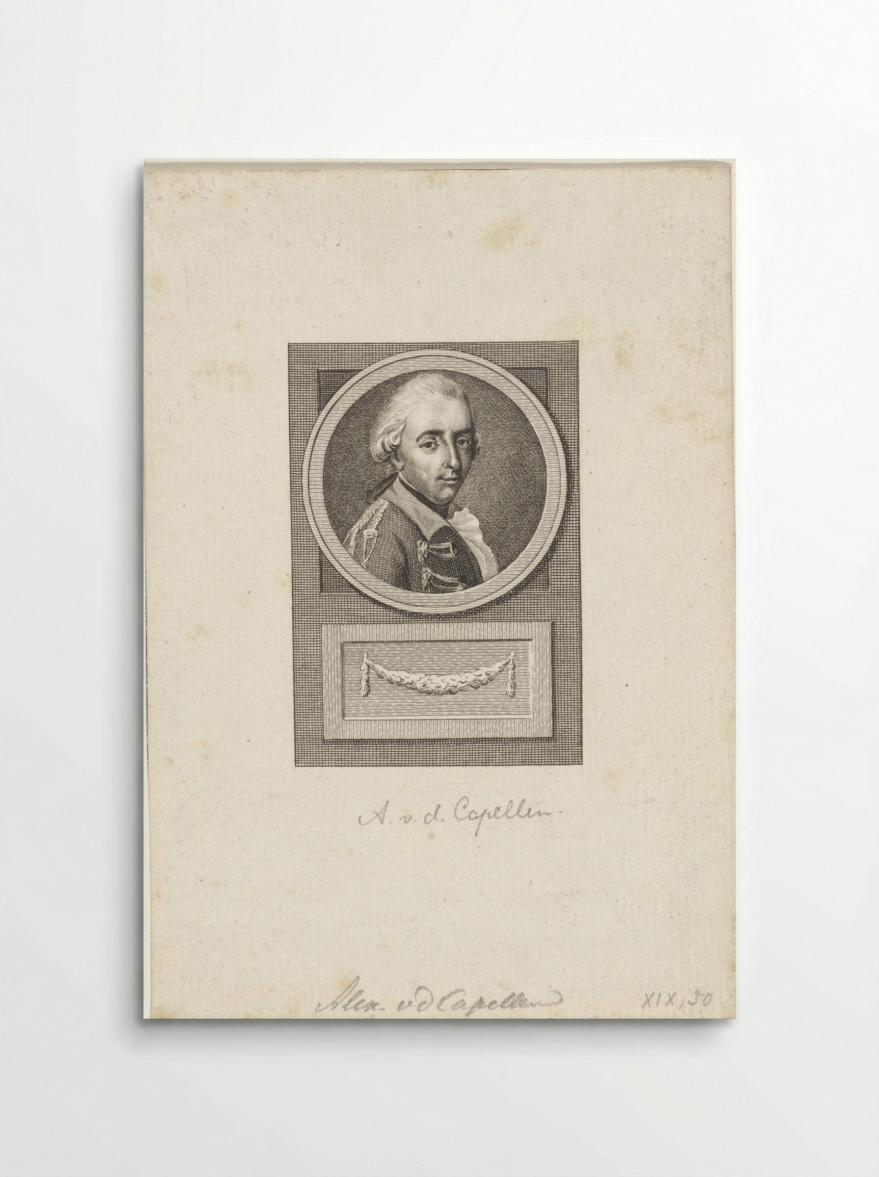 Portret van Alexander Philip van der Capellen - Reinier Vinkeles - Poster