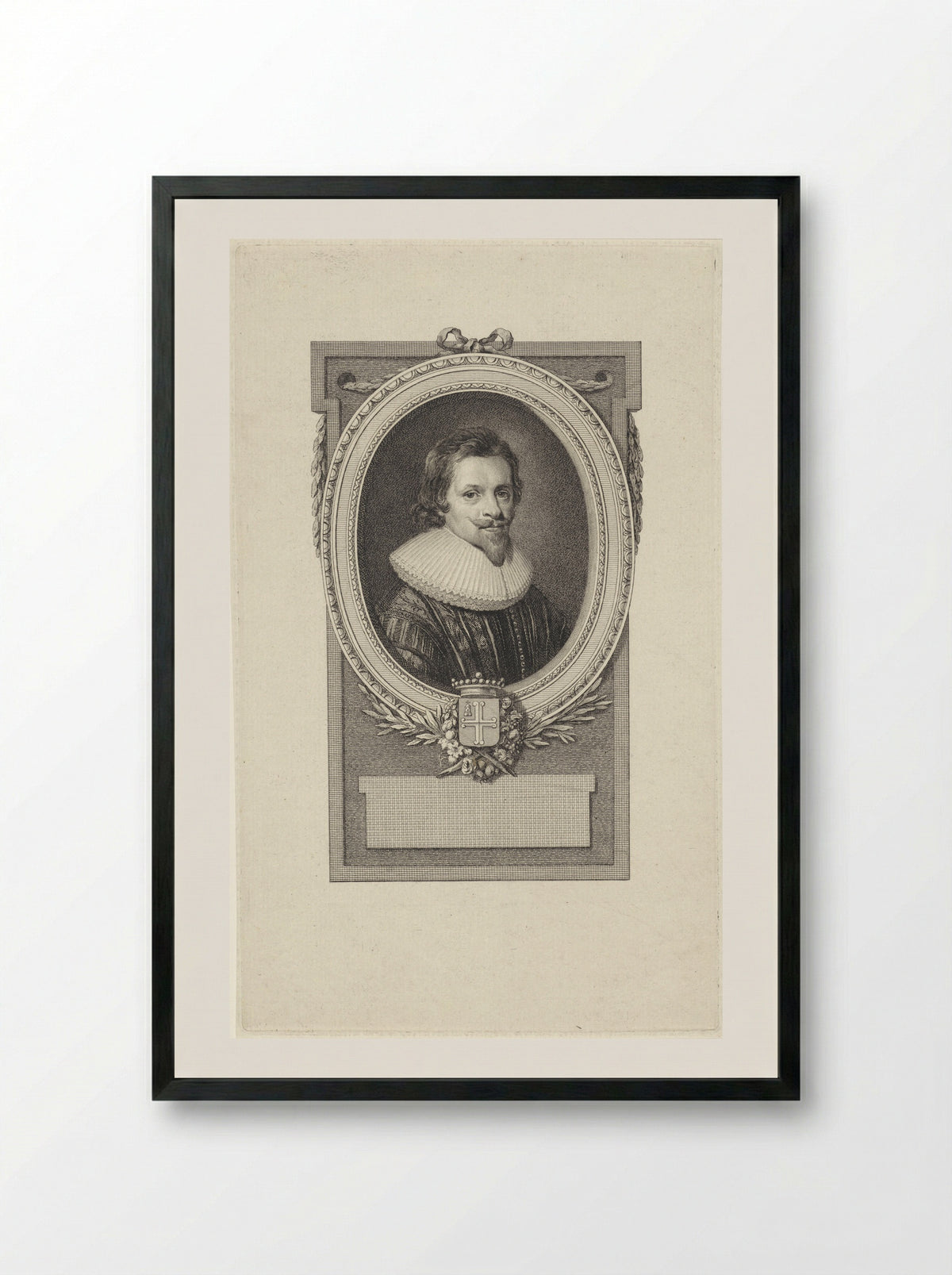 Portret van Alexander van der Capellen - Reinier Vinkeles - Framed Print Black