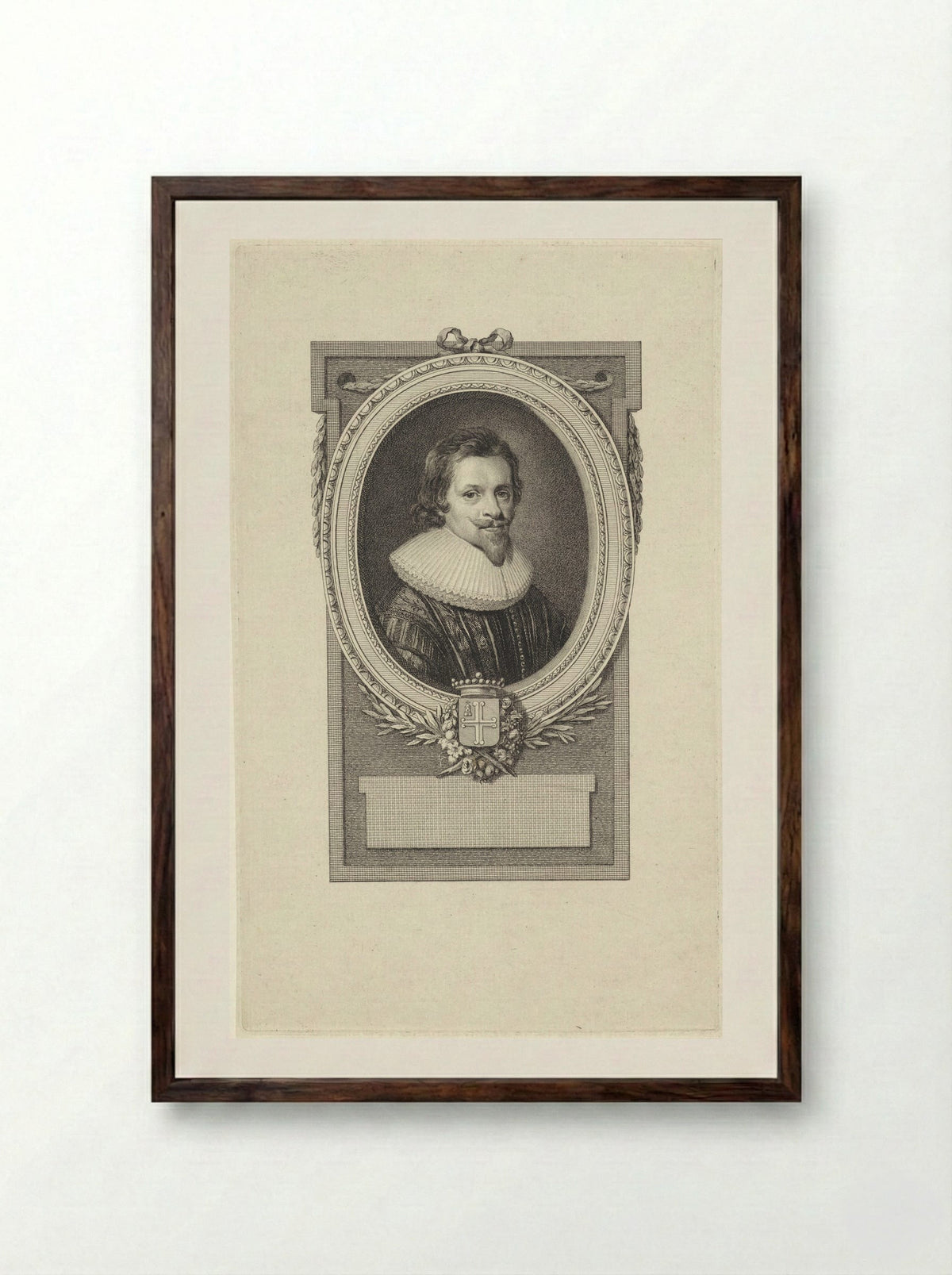 Portret van Alexander van der Capellen - Reinier Vinkeles - Framed Print Dark Wood