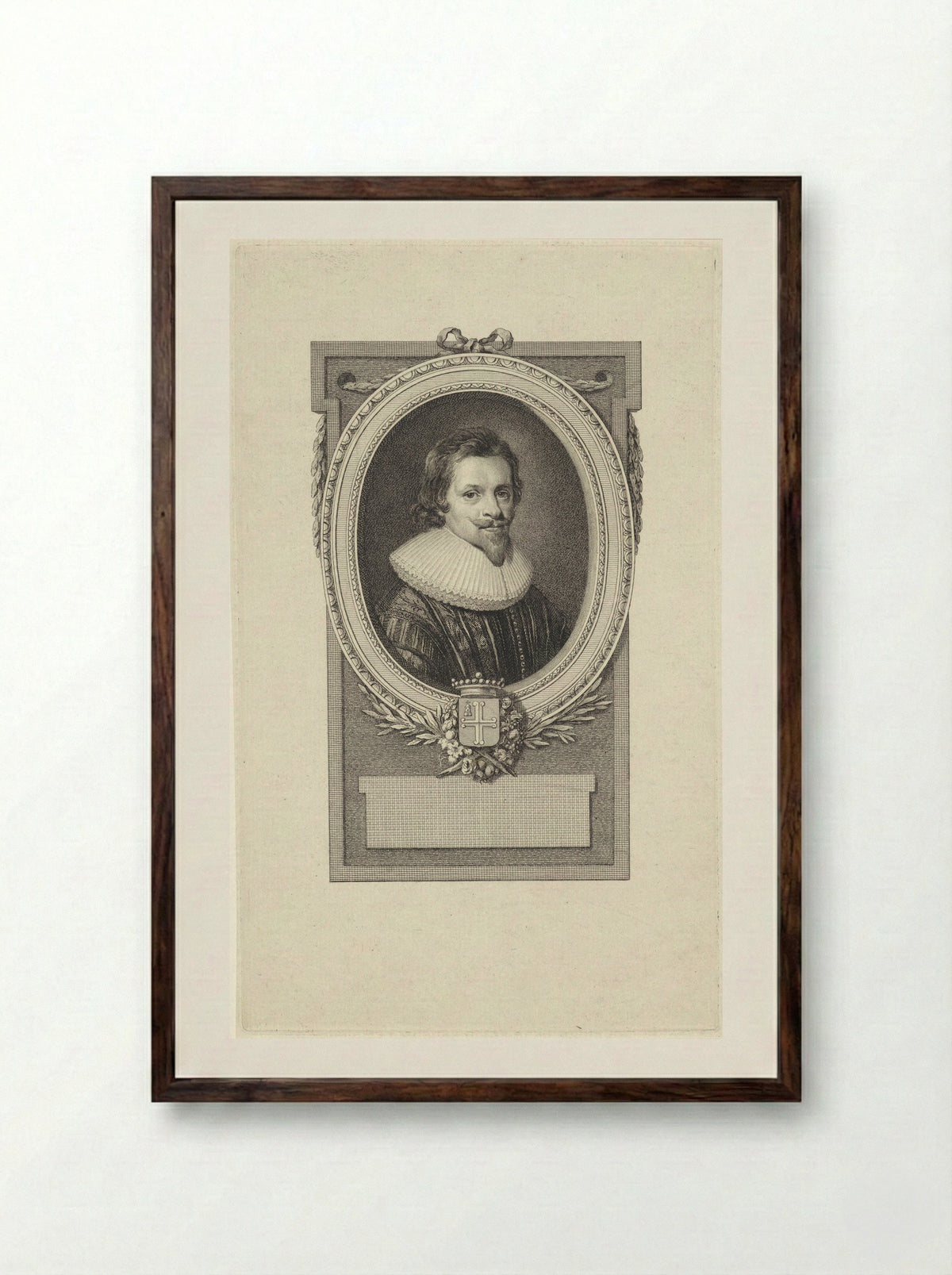 Portret van Alexander van der Capellen - Reinier Vinkeles - Framed Print Dark Wood