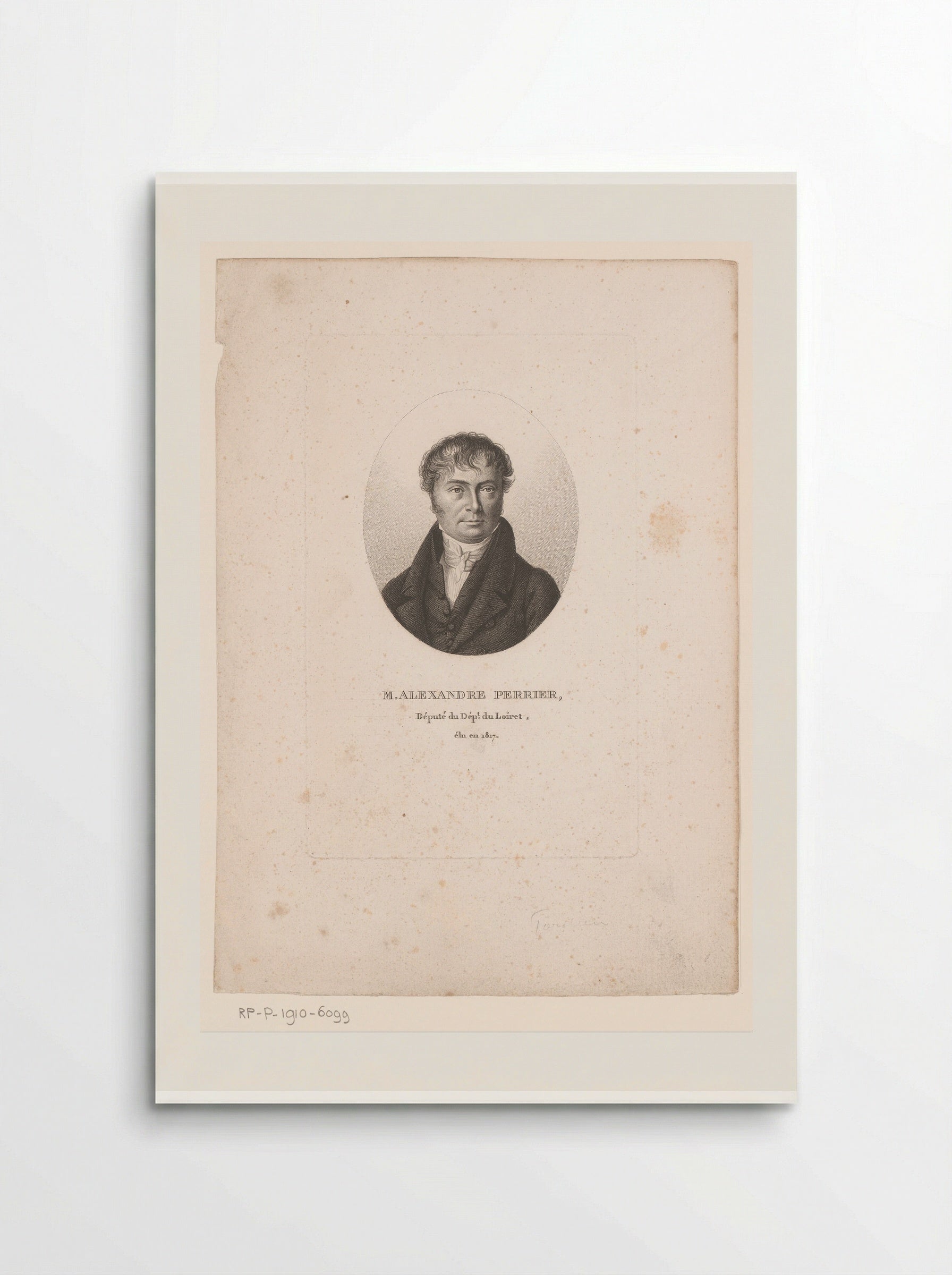 Portret van Alexandre-Jacques Perier - Ambroise Tardieu - Poster