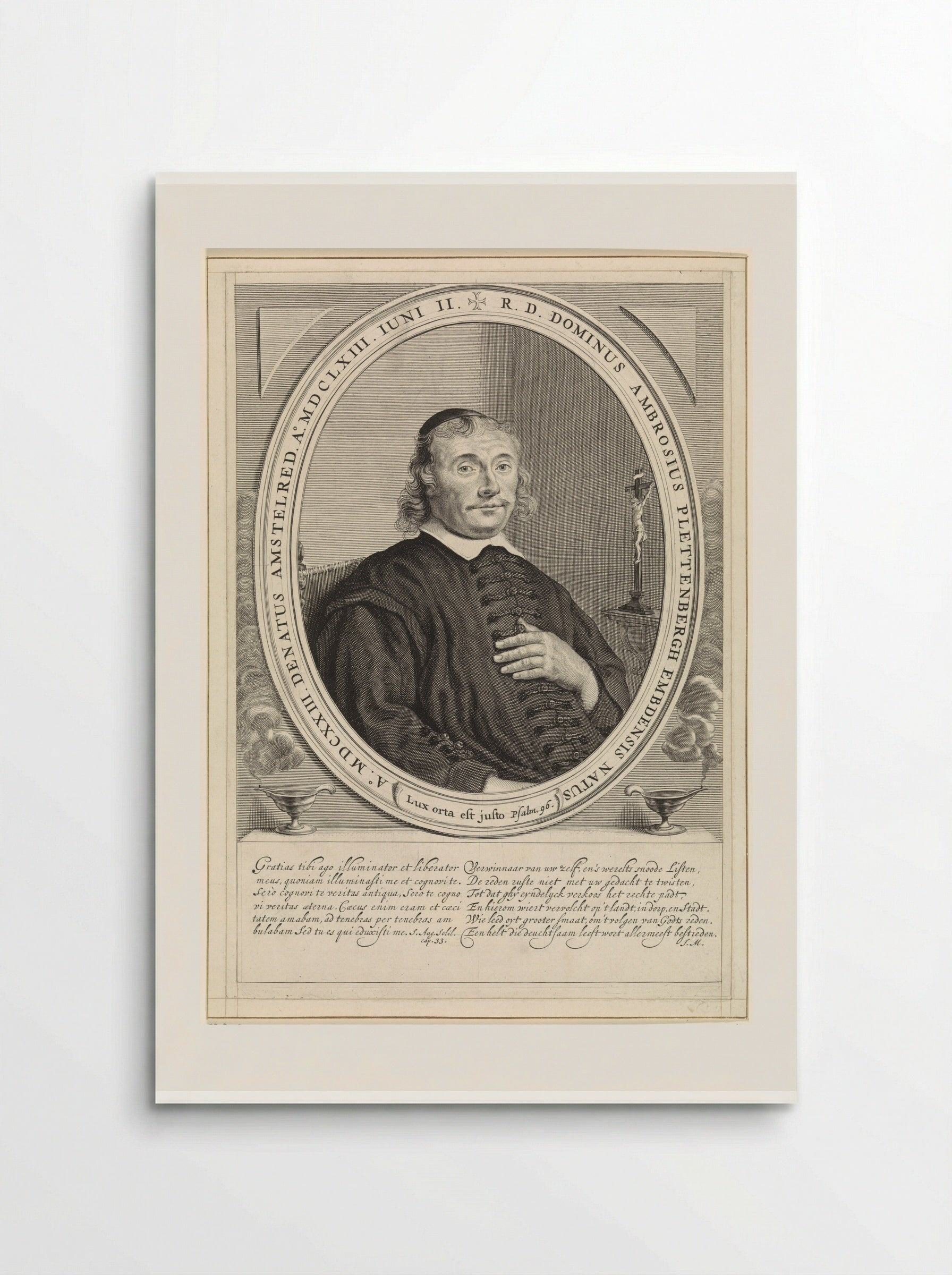 Portret van Ambrosius Plettenbergh - Theodor Matham - Poster