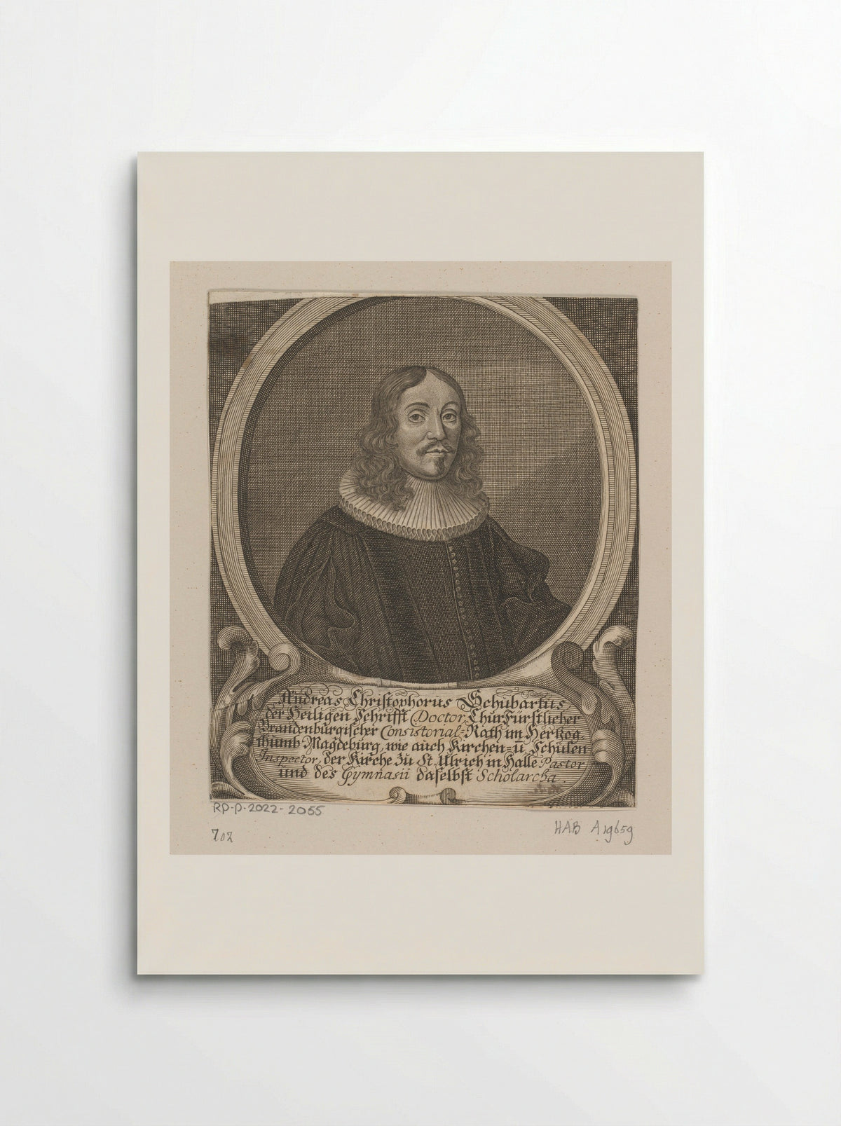 Portret van Andreas Christoph Schubart - Johann Christoph Böcklin - Poster