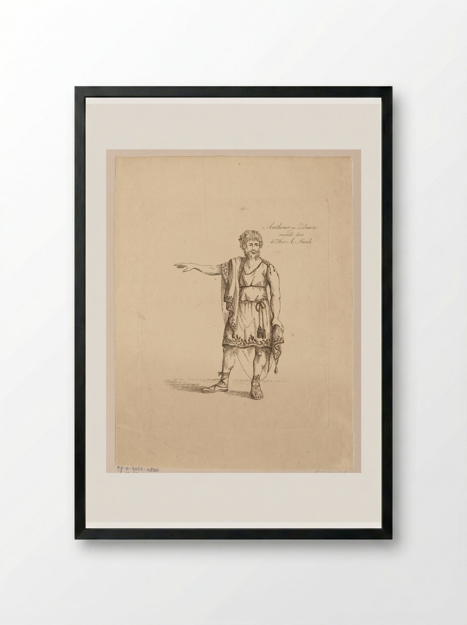Portret van Andreas Snoek als Antenor - Johannes Jelgerhuis - Framed Print Black