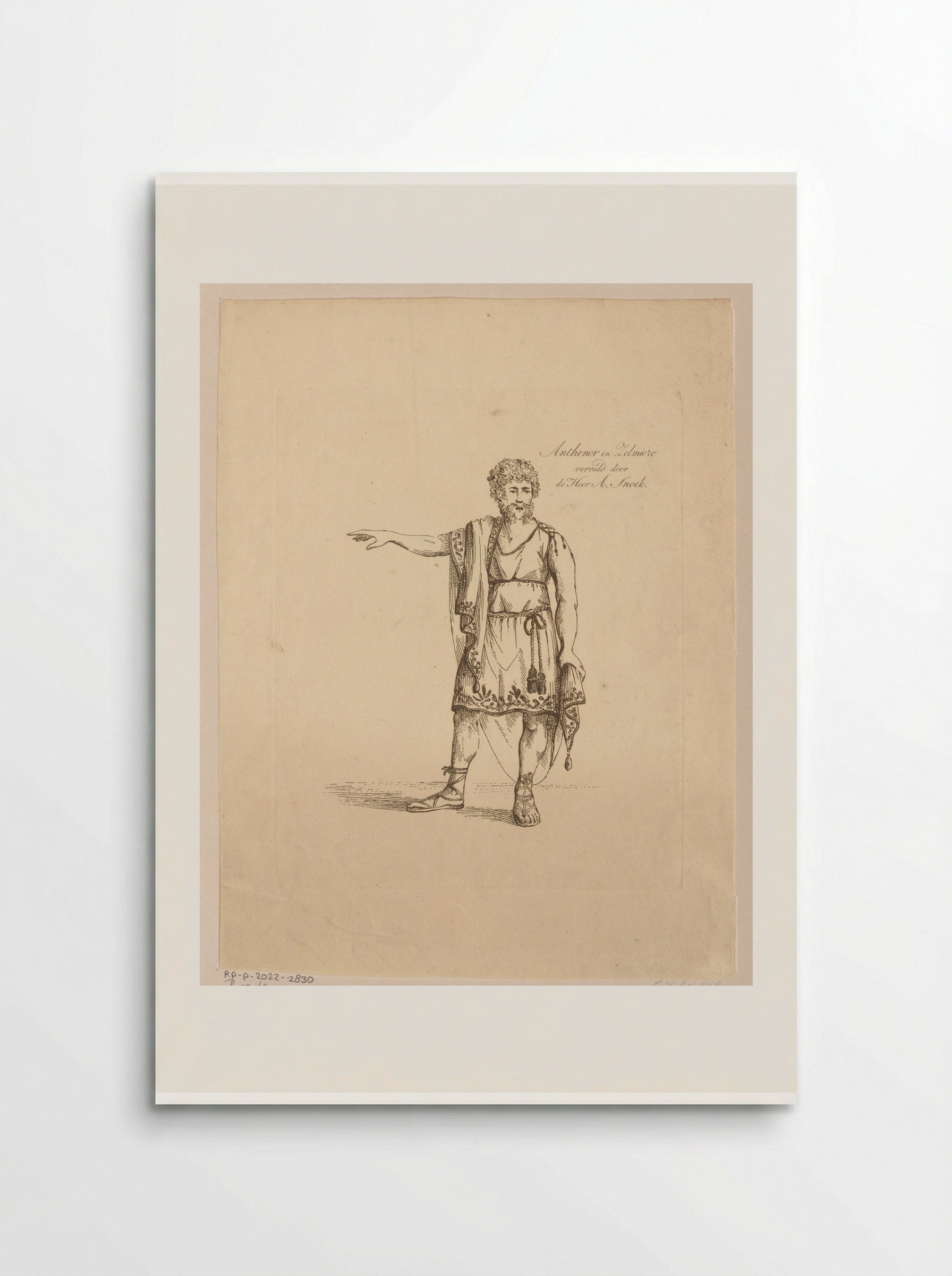 Portret van Andreas Snoek als Antenor - Johannes Jelgerhuis - Poster