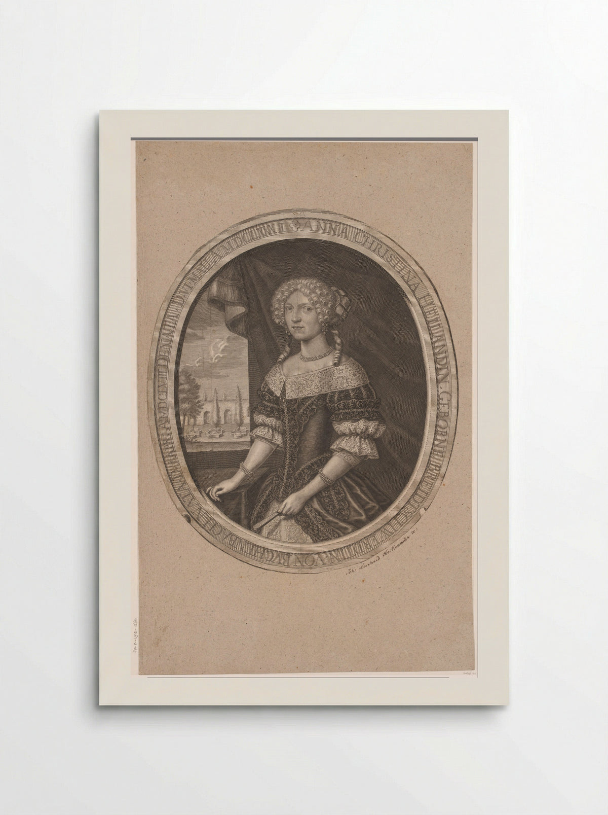 Portret van Anna Christina Heiland - Leonhard Heckenauer - Poster