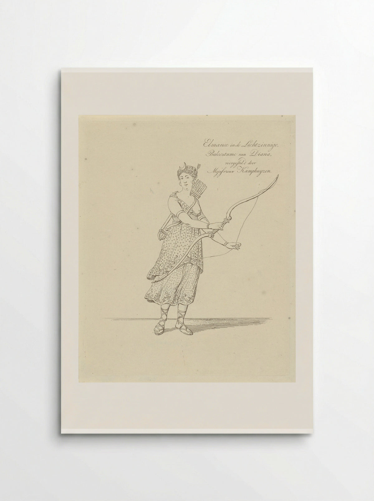 Portret van Anna Maria Snoek als Diana - Johannes Jelgerhuis - Poster