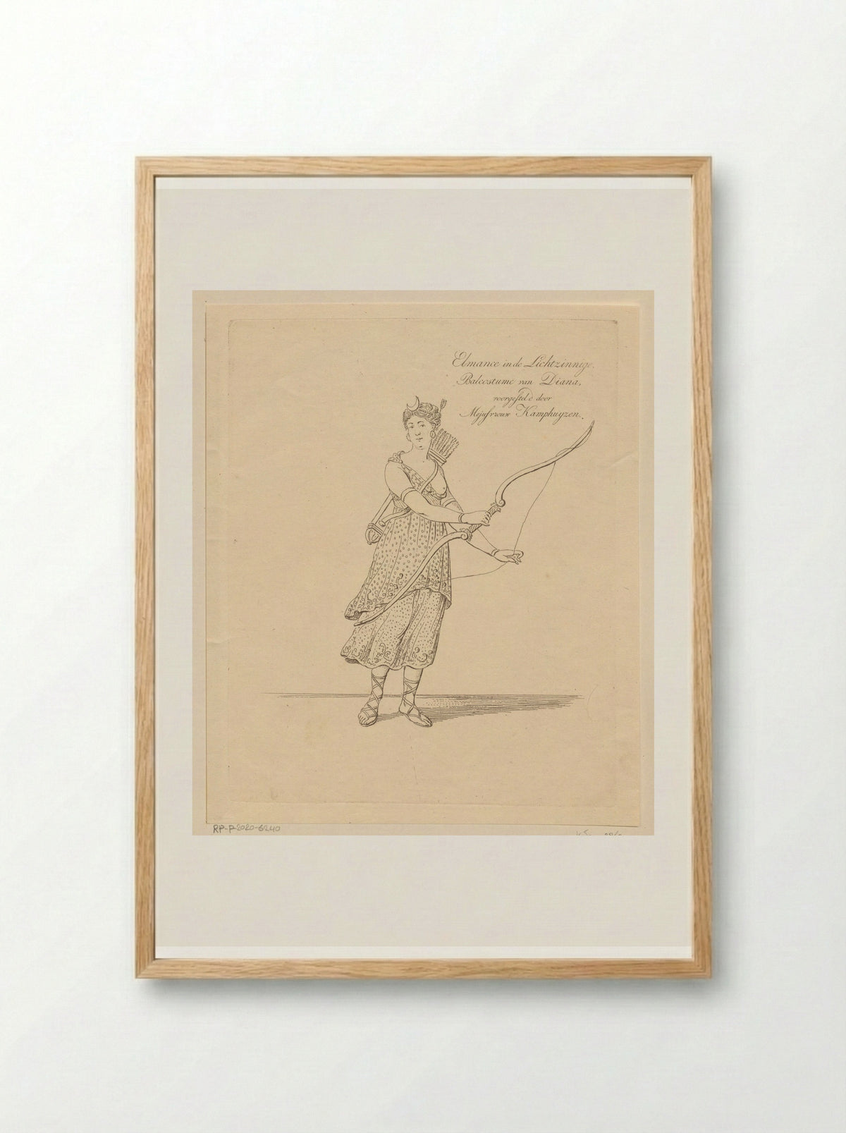 Portret van Anna Maria Snoek als Elmance - Johannes Jelgerhuis - Framed Print Wood