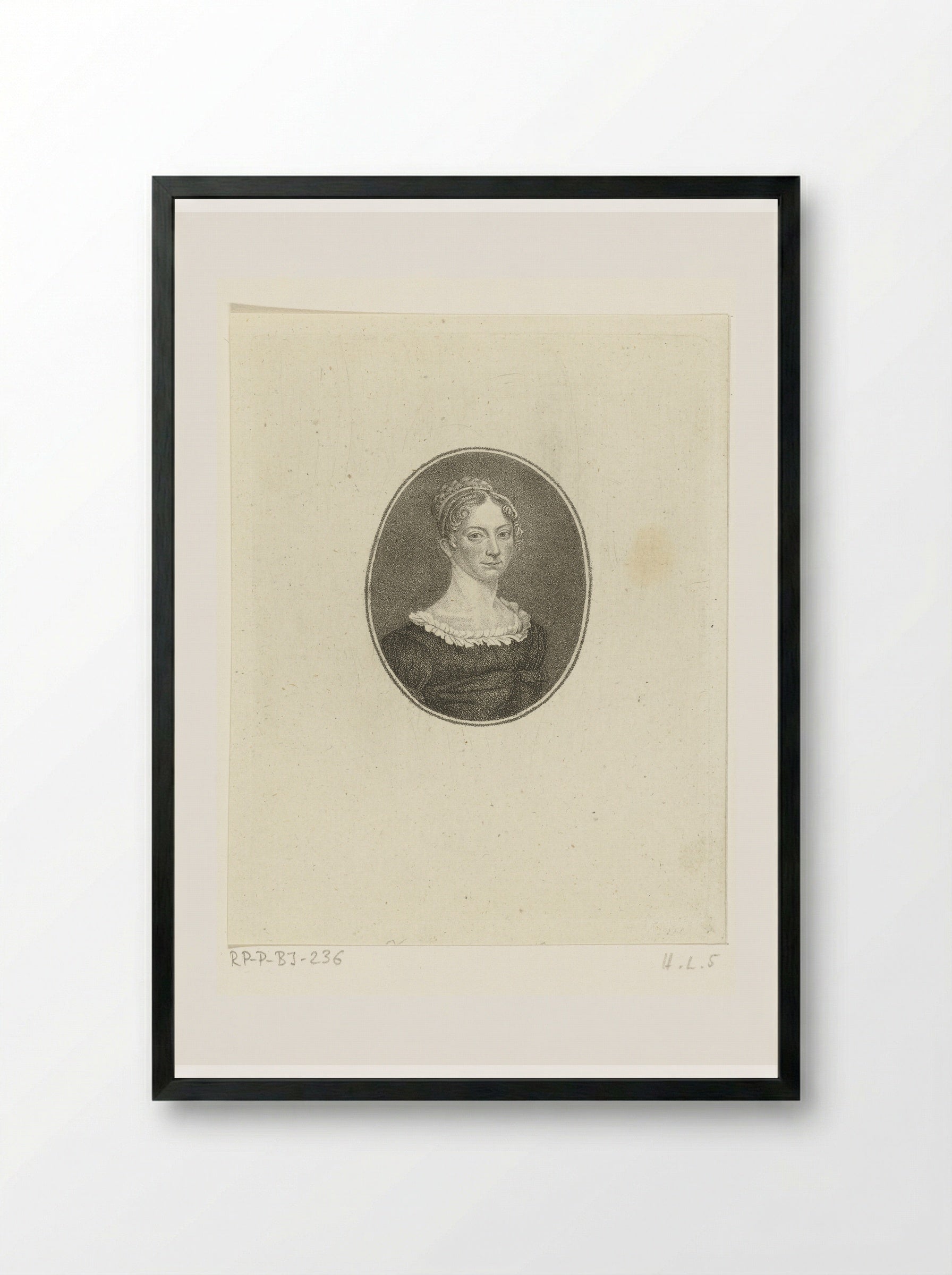 Portret van Anna Susanna van der Chijs-Bagelaar - Ernst Willem Jan Bagelaar - Framed Print Black