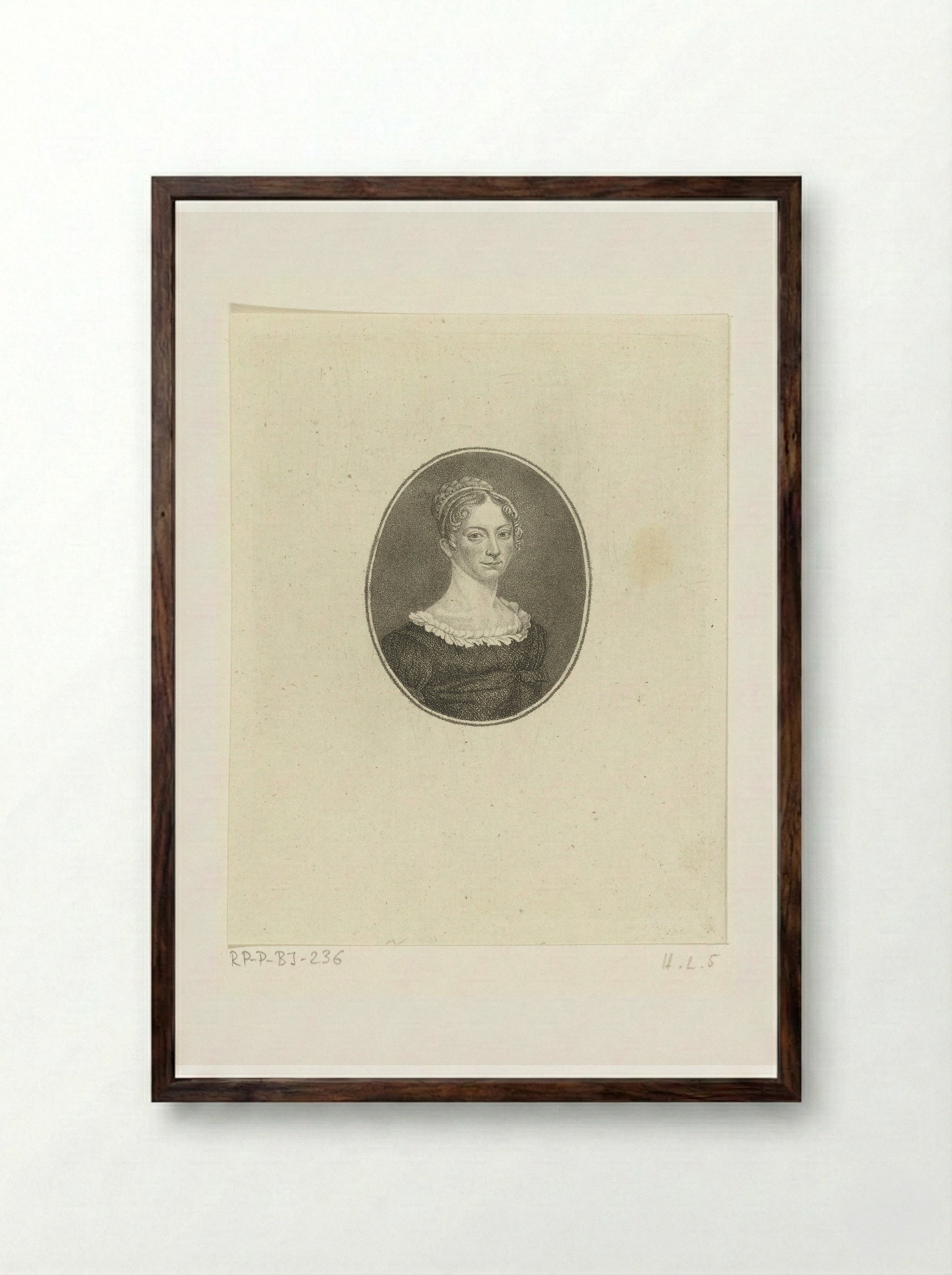 Portret van Anna Susanna van der Chijs-Bagelaar - Ernst Willem Jan Bagelaar - Framed Print Dark Wood