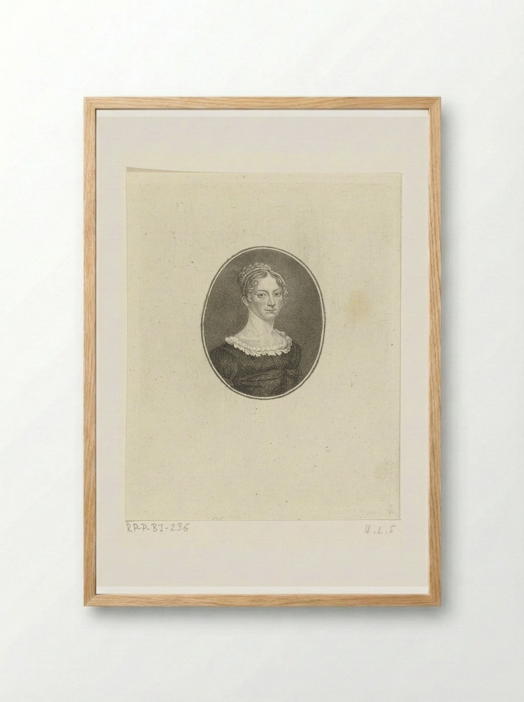 Portret van Anna Susanna van der Chijs-Bagelaar - Ernst Willem Jan Bagelaar - Framed Print Wood