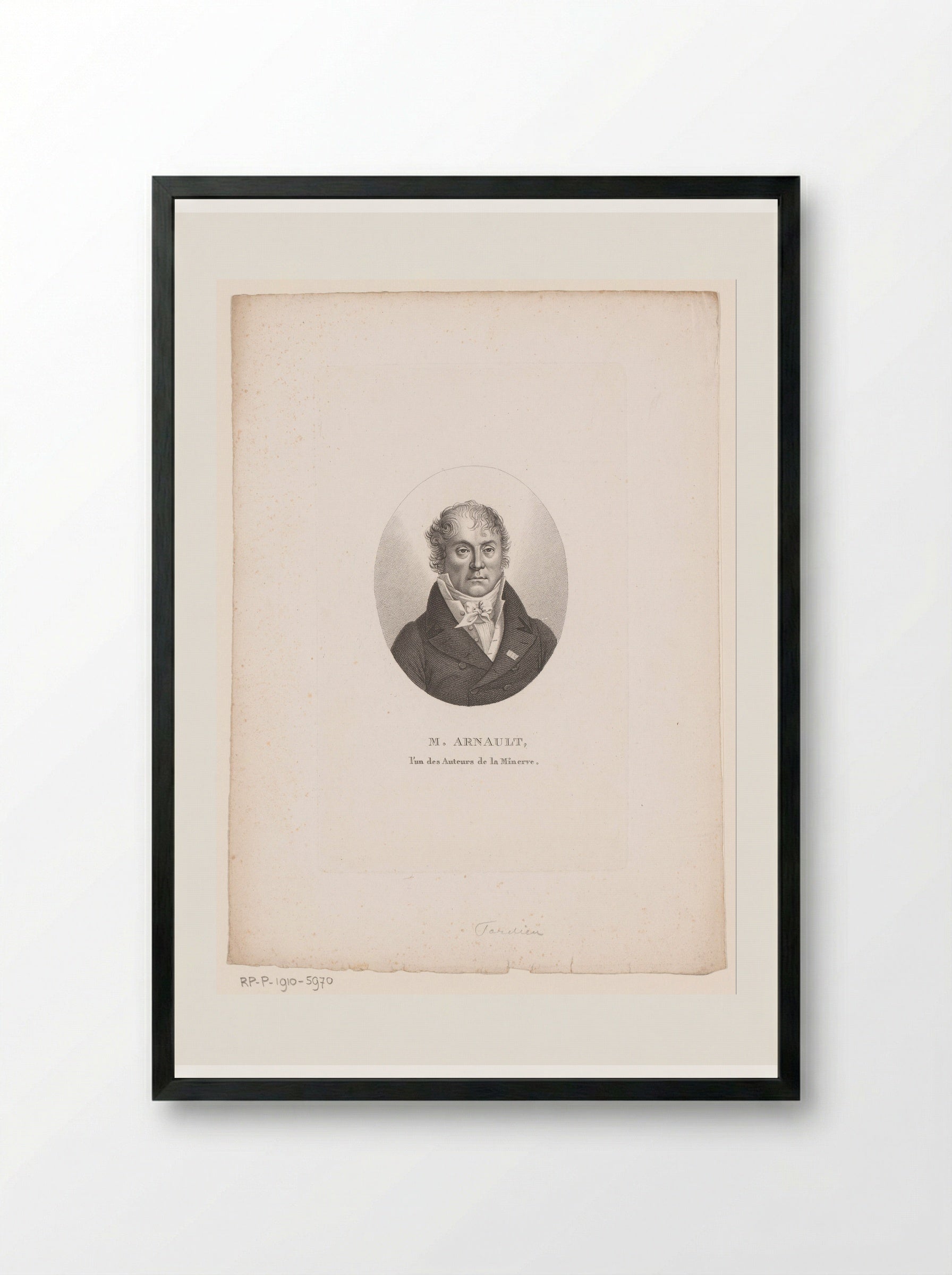 Portret van Antoine-Vincent Arnault - Ambroise Tardieu - Framed Print Black