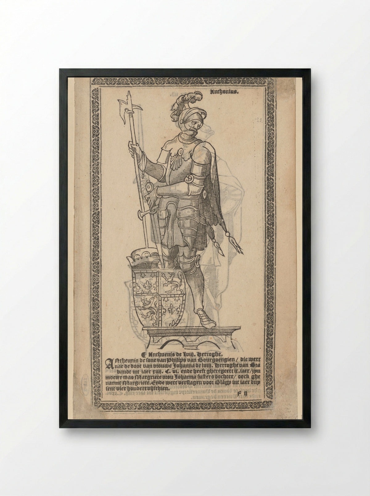 Portret van Anton van Bourgondië - Jan Molijns - Framed Print Black
