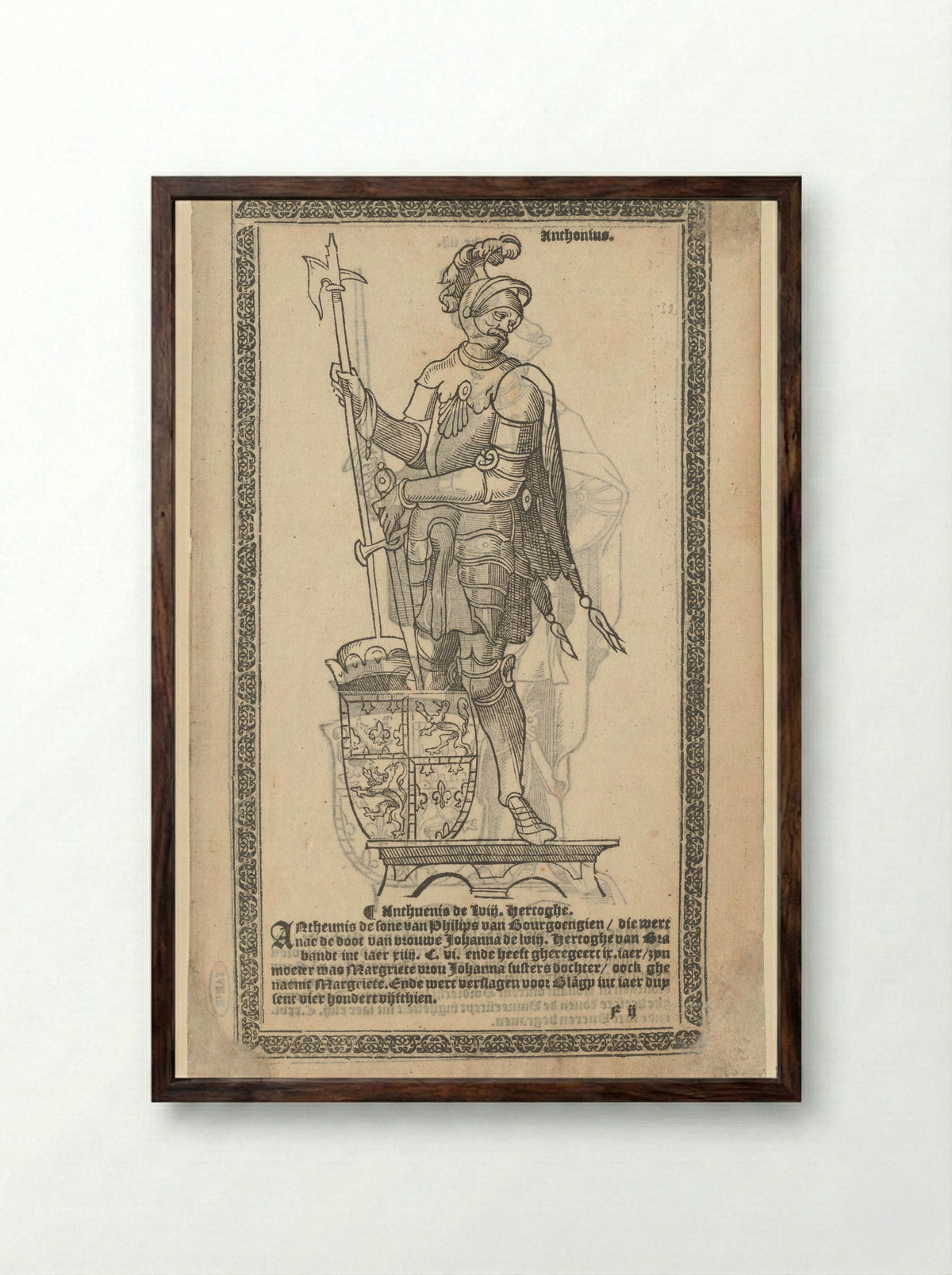 Portret van Anton van Bourgondië - Jan Molijns - Framed Print Dark Wood