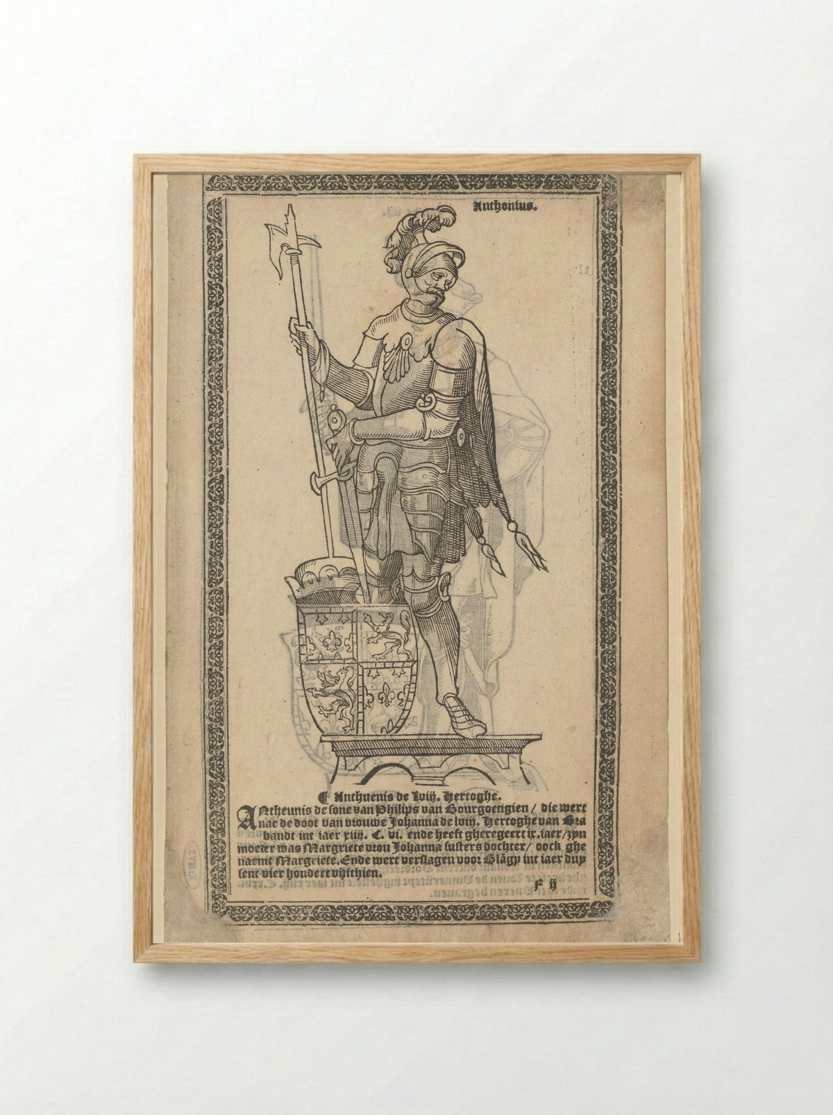Portret van Anton van Bourgondië - Jan Molijns - Framed Print Wood