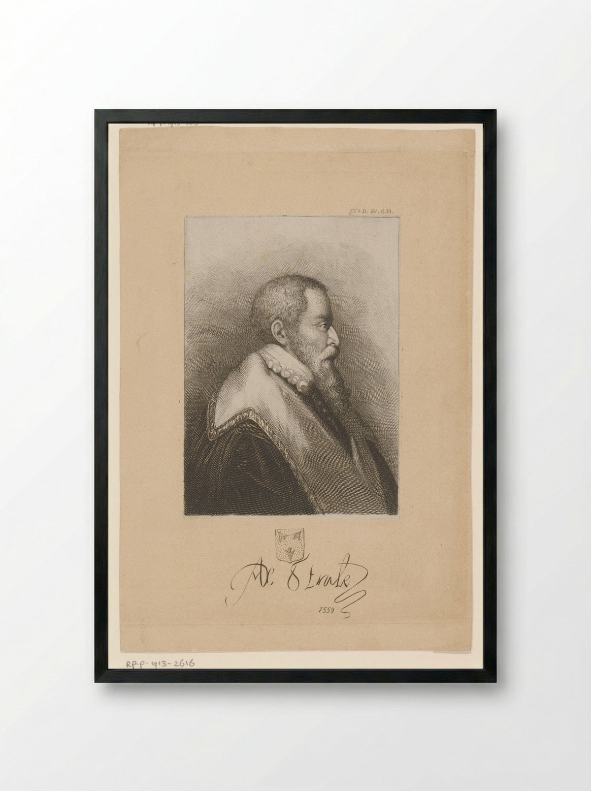 Portret van Antoon van Stralen - J.P. Van Dieren & Comp. - Framed Print Black