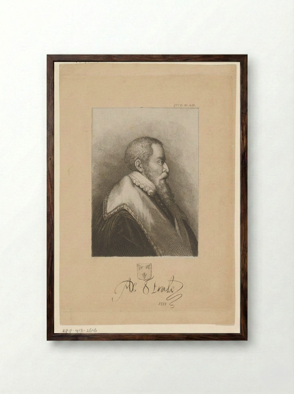 Portret van Antoon van Stralen - J.P. Van Dieren & Comp. - Framed Print Dark Wood