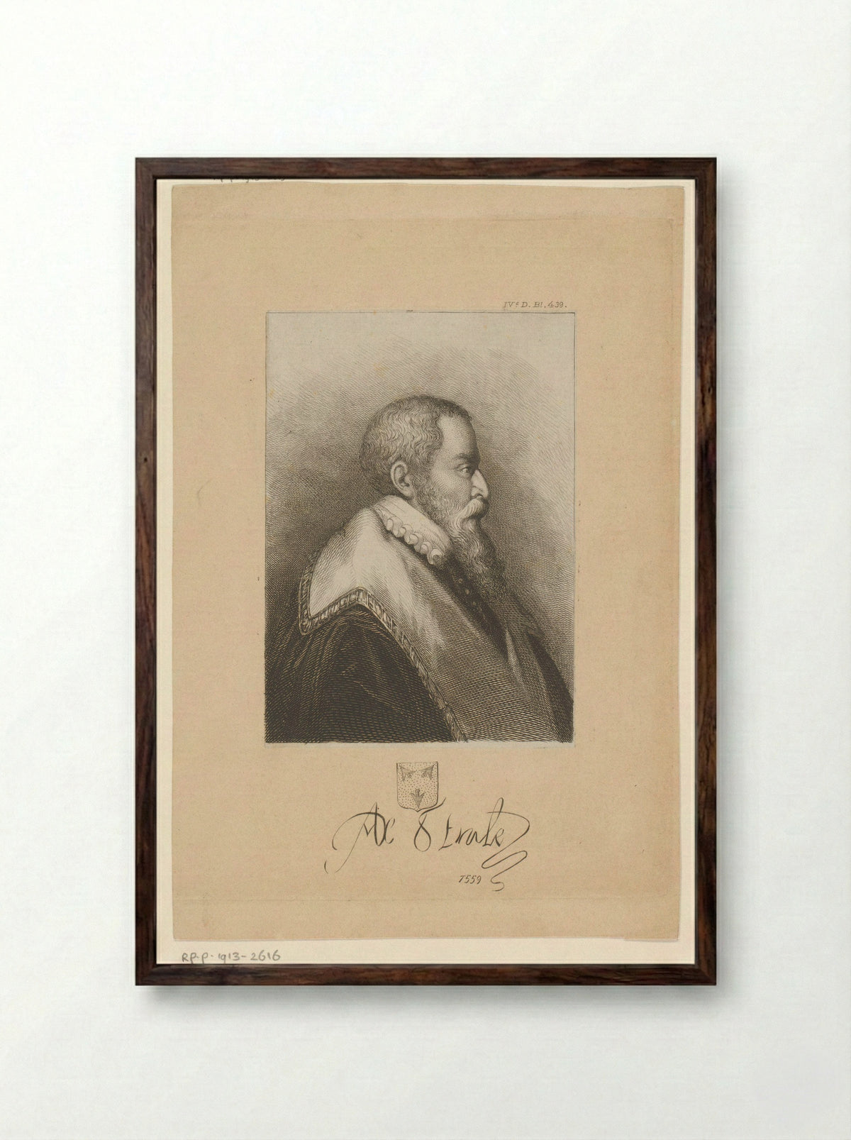 Portret van Antoon van Stralen - J.P. Van Dieren & Comp. - Framed Print Dark Wood
