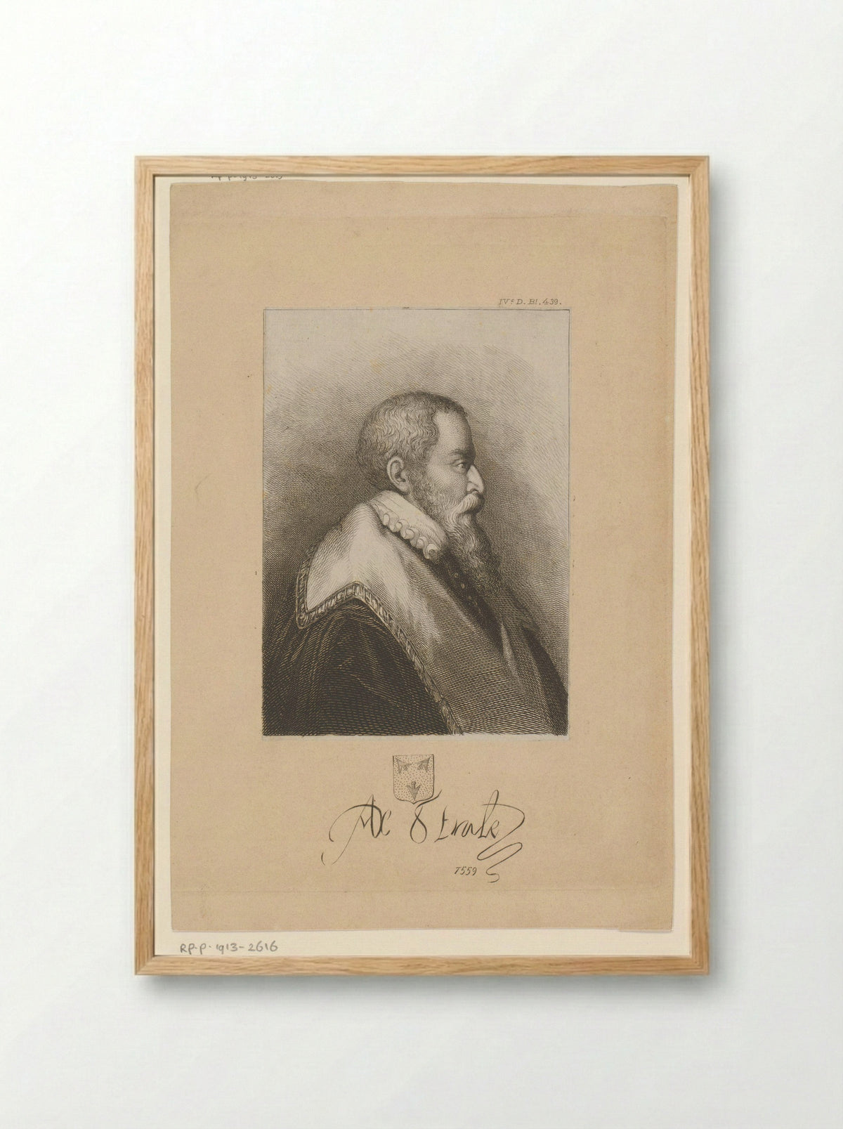 Portret van Antoon van Stralen - J.P. Van Dieren & Comp. - Framed Print Wood