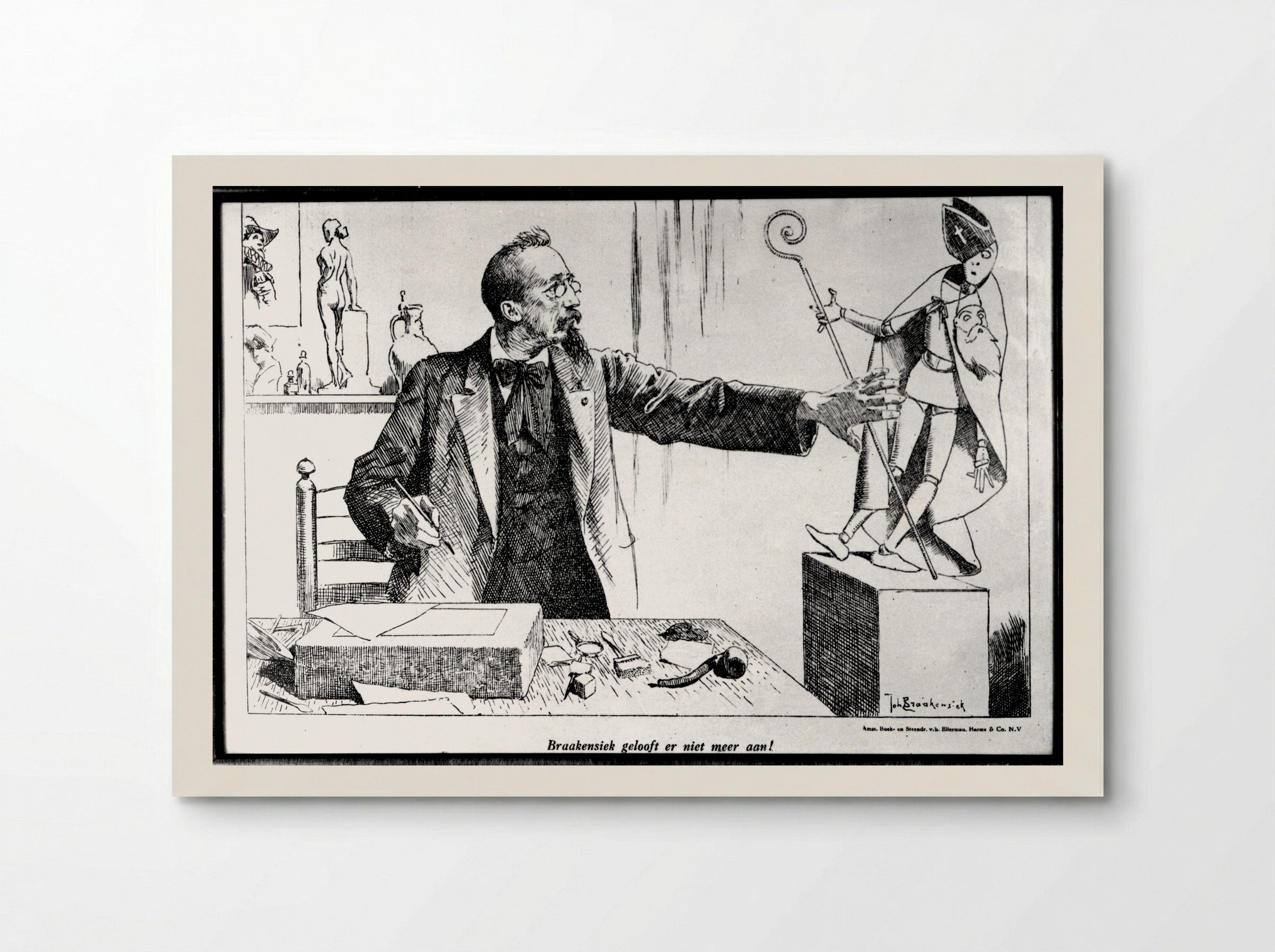 Portret van August Allebé - Johan Braakensiek - Poster