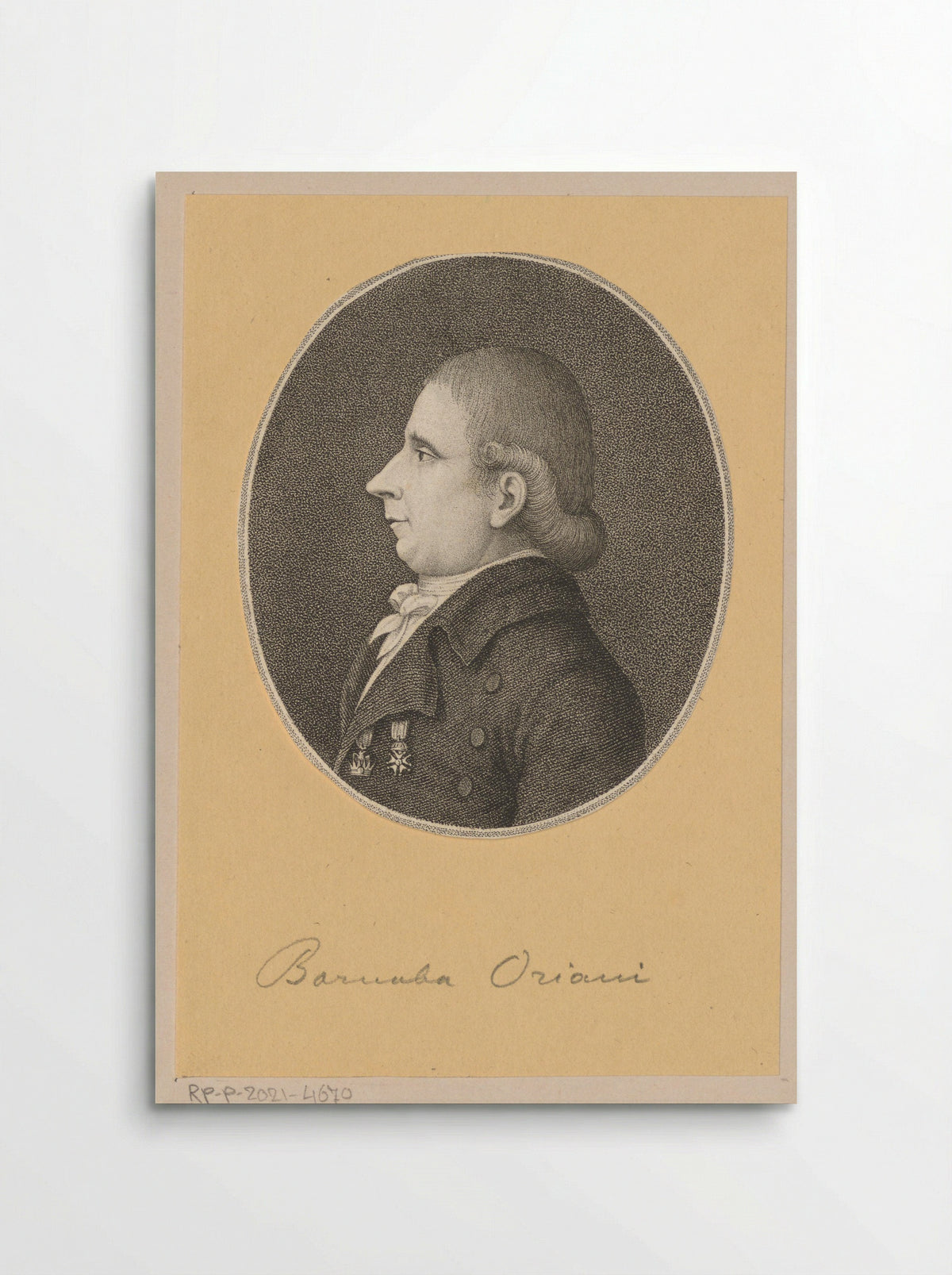 Portret van Barnaba Oriani - Benedetto Bordiga - Poster