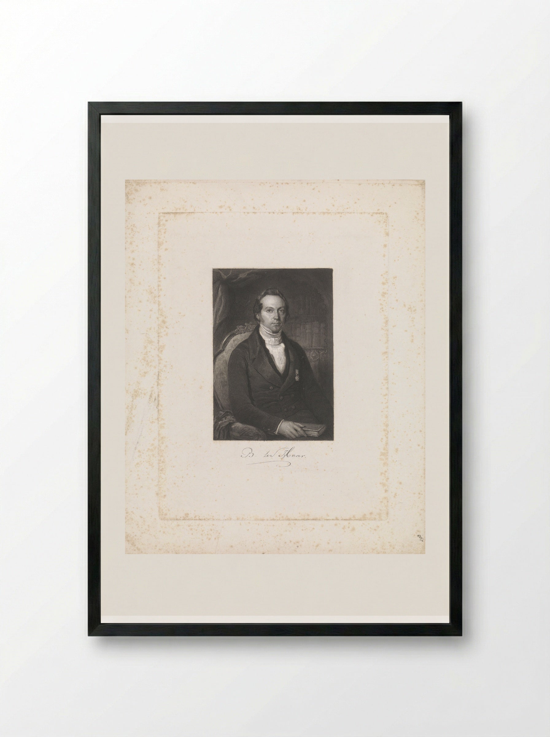 Portret van Bernhard ter Haar - Johann Wilhelm Kaiser - Framed Print Black