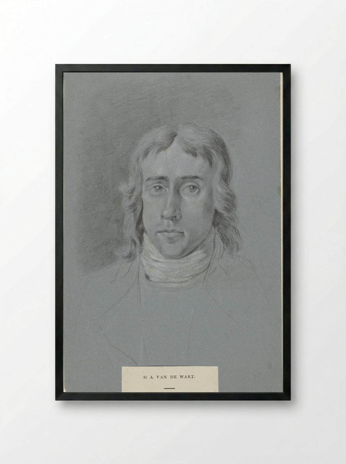 Portret van Carel Wouter Visscher - Derk Anthony van de Wart - Framed Print Black