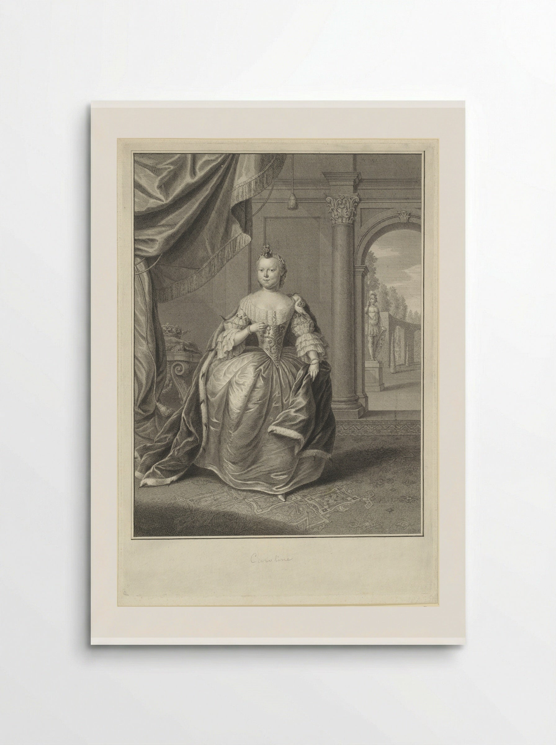 Portret van Carolina, prinses van Oranje-Nassau - Pieter Tanjé - Poster