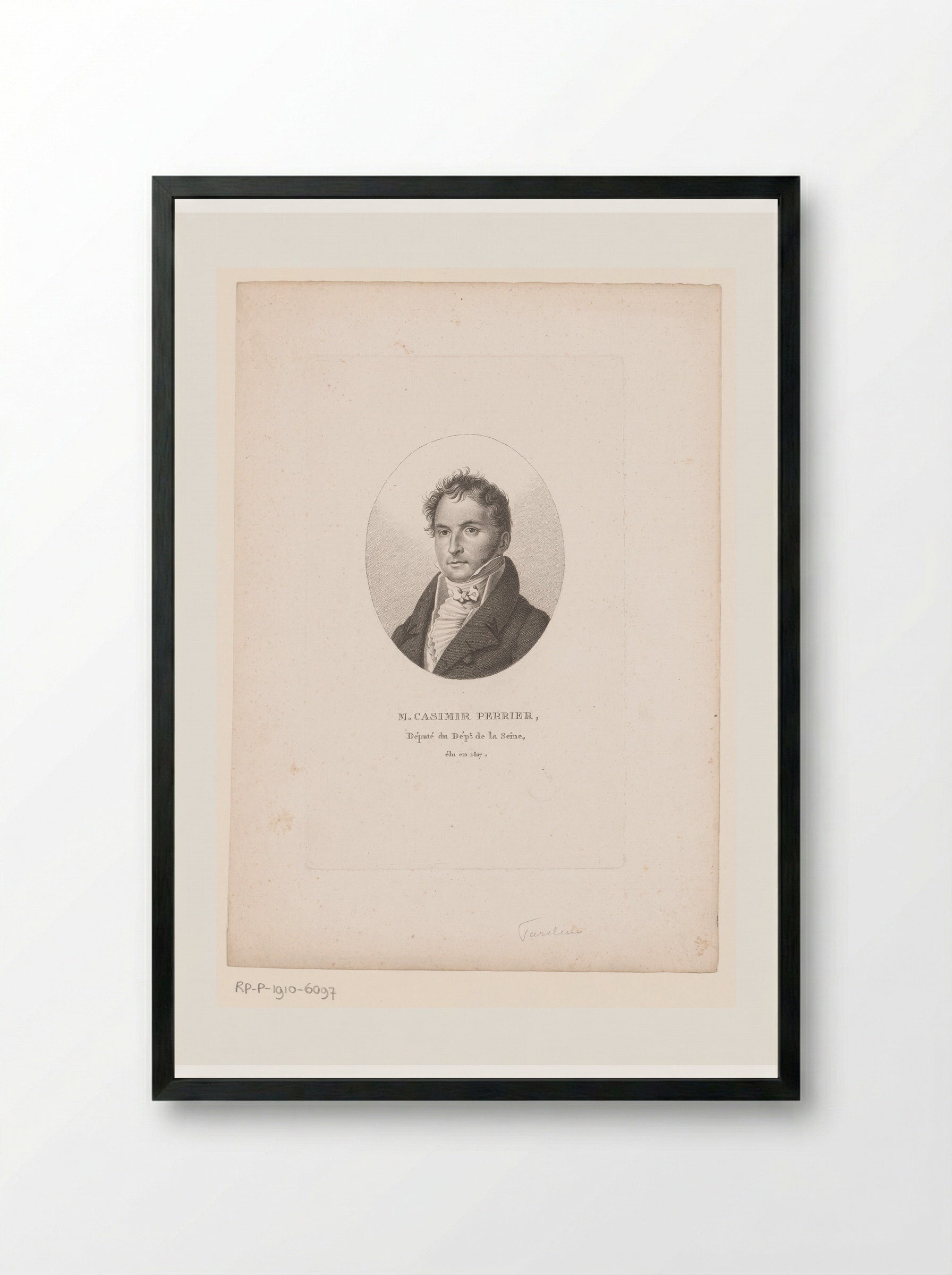 Portret van Casimir-Pierre Périer - Ambroise Tardieu - Framed Print Black