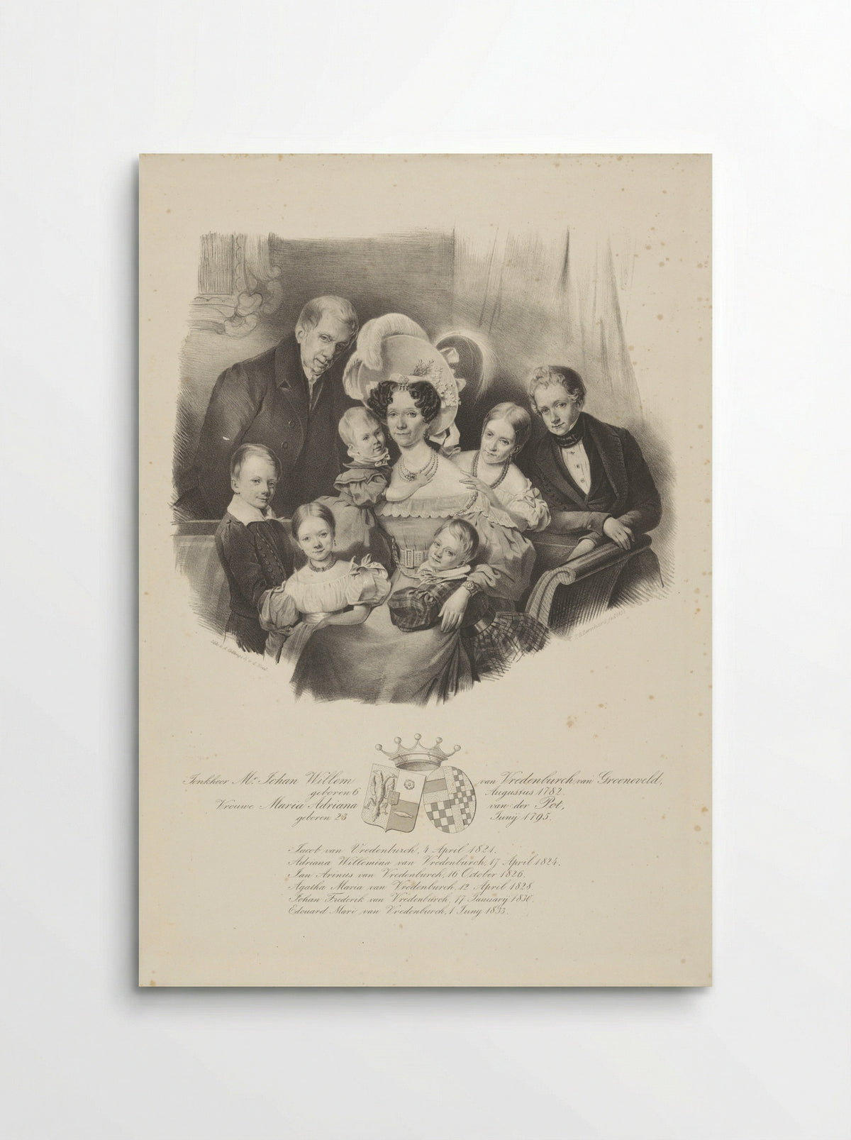 Portret van Catharina van der Goes - Johan Willem van Vredenburch van Groeneveld - Poster
