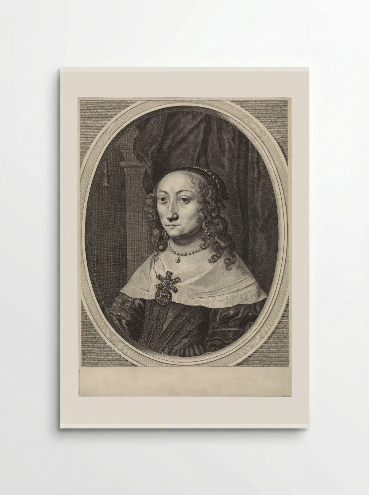 Portret van Catherina Charlotta, paltsgravin van Palts-Neuburg - Theodor Matham - Poster