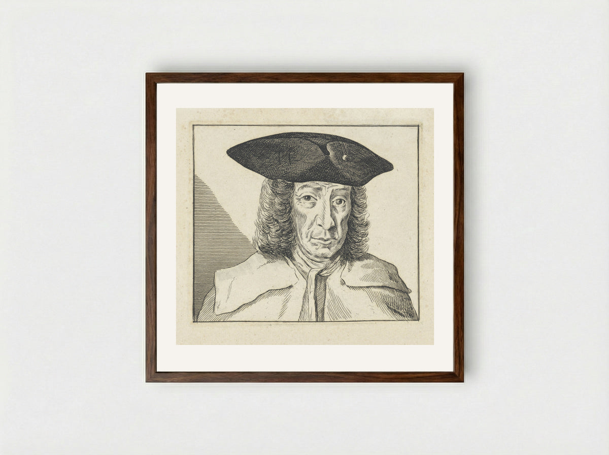 Portret van Cavallero - Reinier Vinkeles - Framed Print Dark Wood
