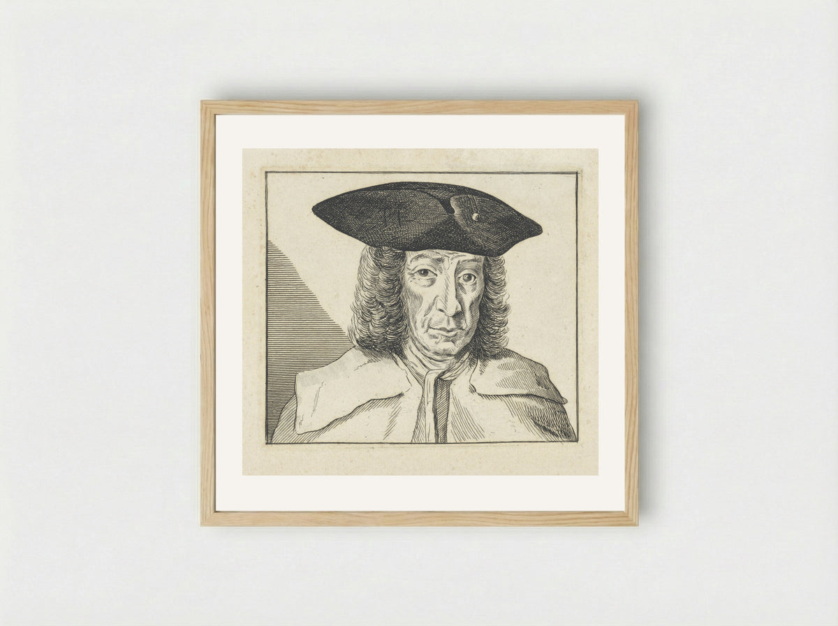 Portret van Cavallero - Reinier Vinkeles - Framed Print Wood
