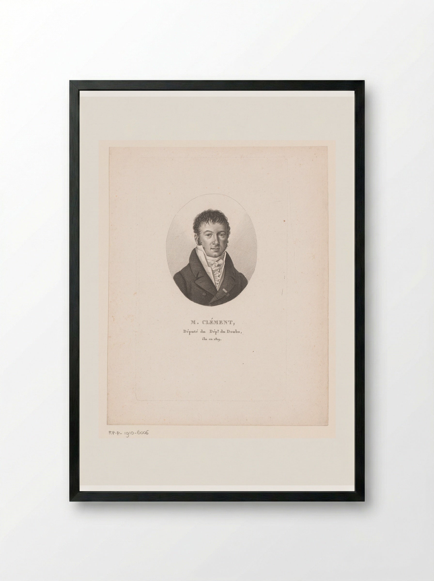 Portret van Charles-Louis Clément - Ambroise Tardieu - Framed Print Black