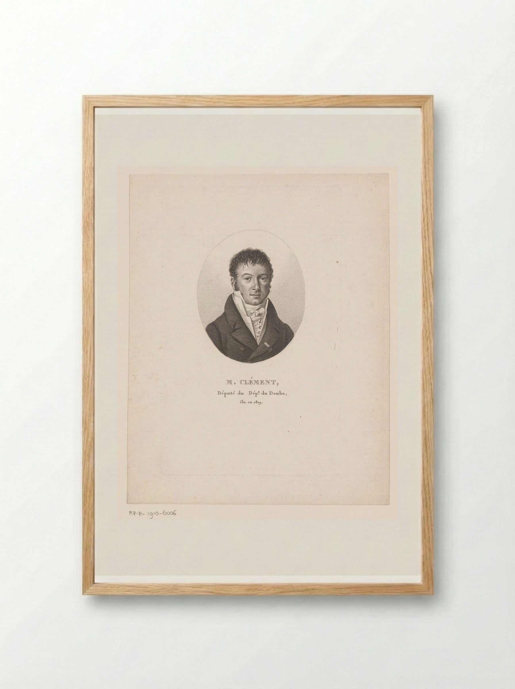 Portret van Charles-Louis Clément - Ambroise Tardieu - Framed Print Wood