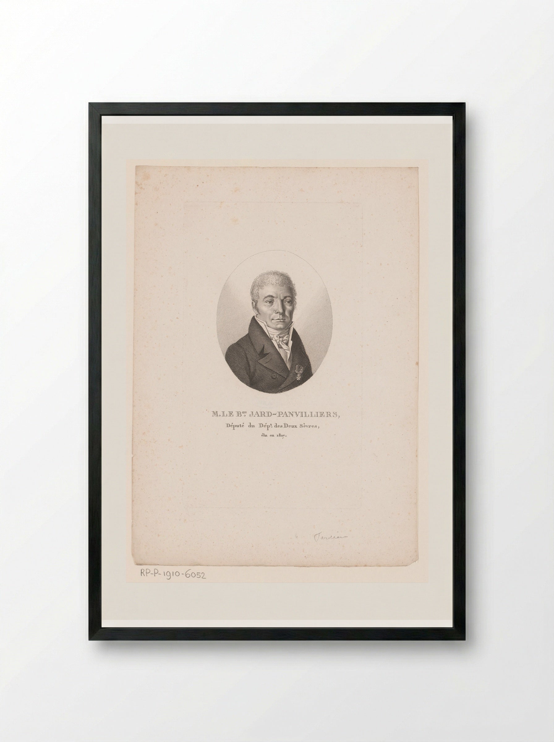 Portret van Charles Marcellin Jard-Panvillier - Ambroise Tardieu - Framed Print Black