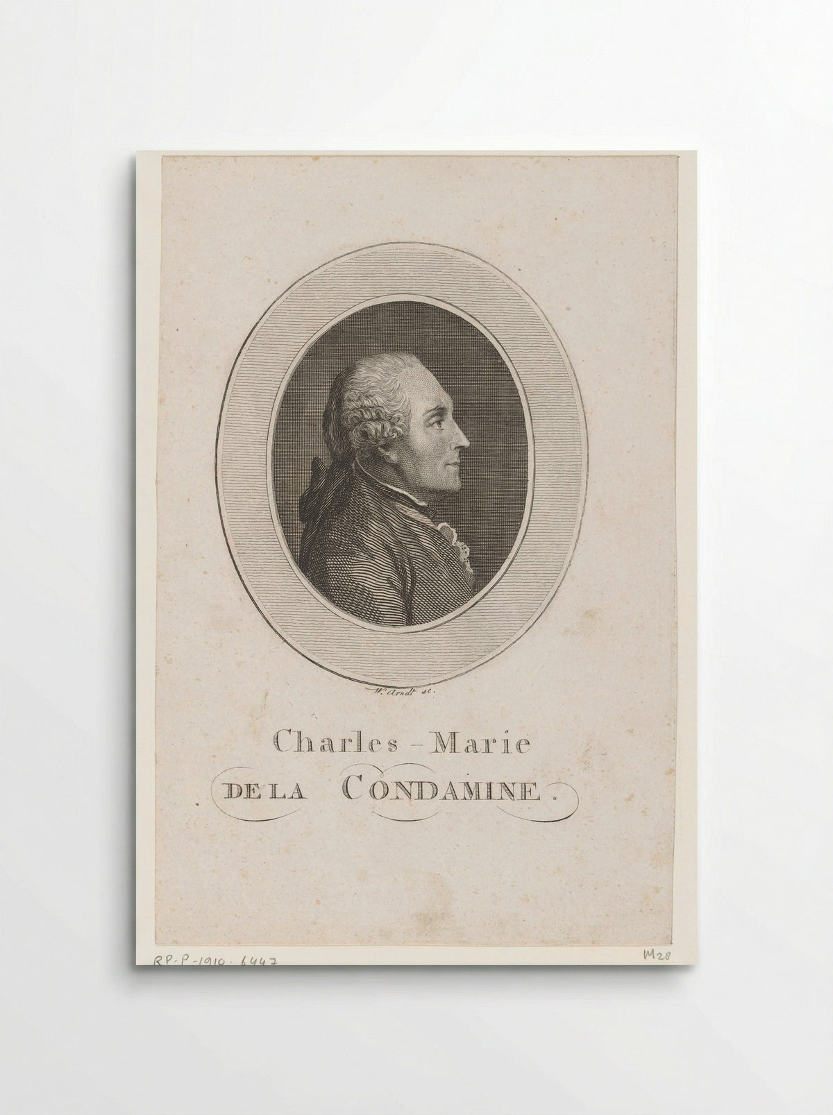 Portret van Charles-Marie de La Condamine - Wilhelm Arndt - Poster