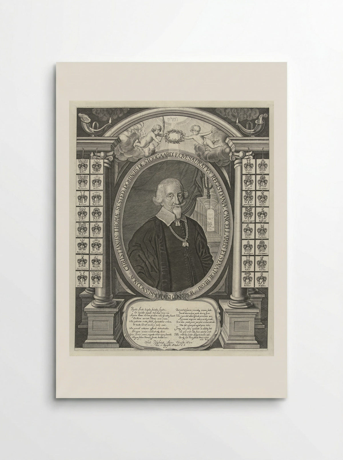 Portret van Christian Thomas Sested - Albert Haelwegh - Poster