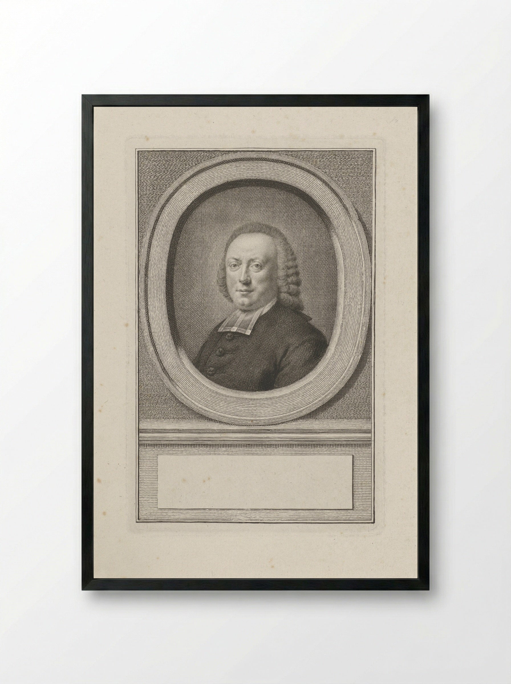 Portret van Christianus Carolus Henricus van der Aa - Jacob Houbraken - Framed Print Black