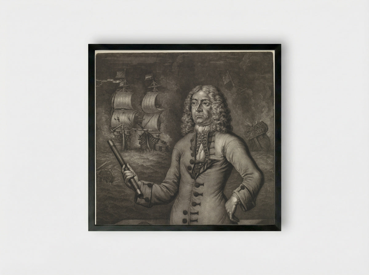 Portret van Christoffel Middaghten - Andries van Buysen (Sr.) - Framed Print Black