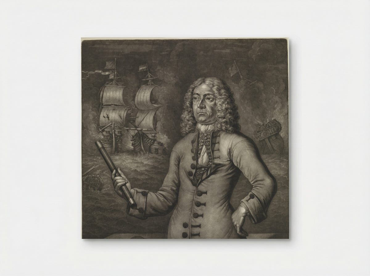 Portret van Christoffel Middaghten - Andries van Buysen (Sr.) - Poster