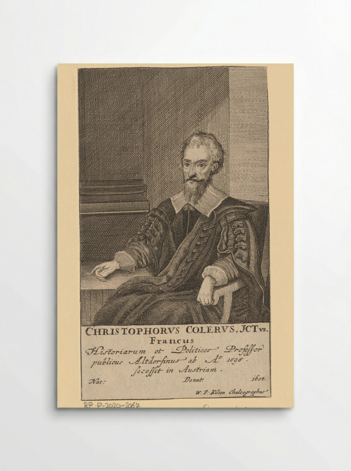 Portret van Christoph Coler II - Wolfgang Philipp Kilian - Poster