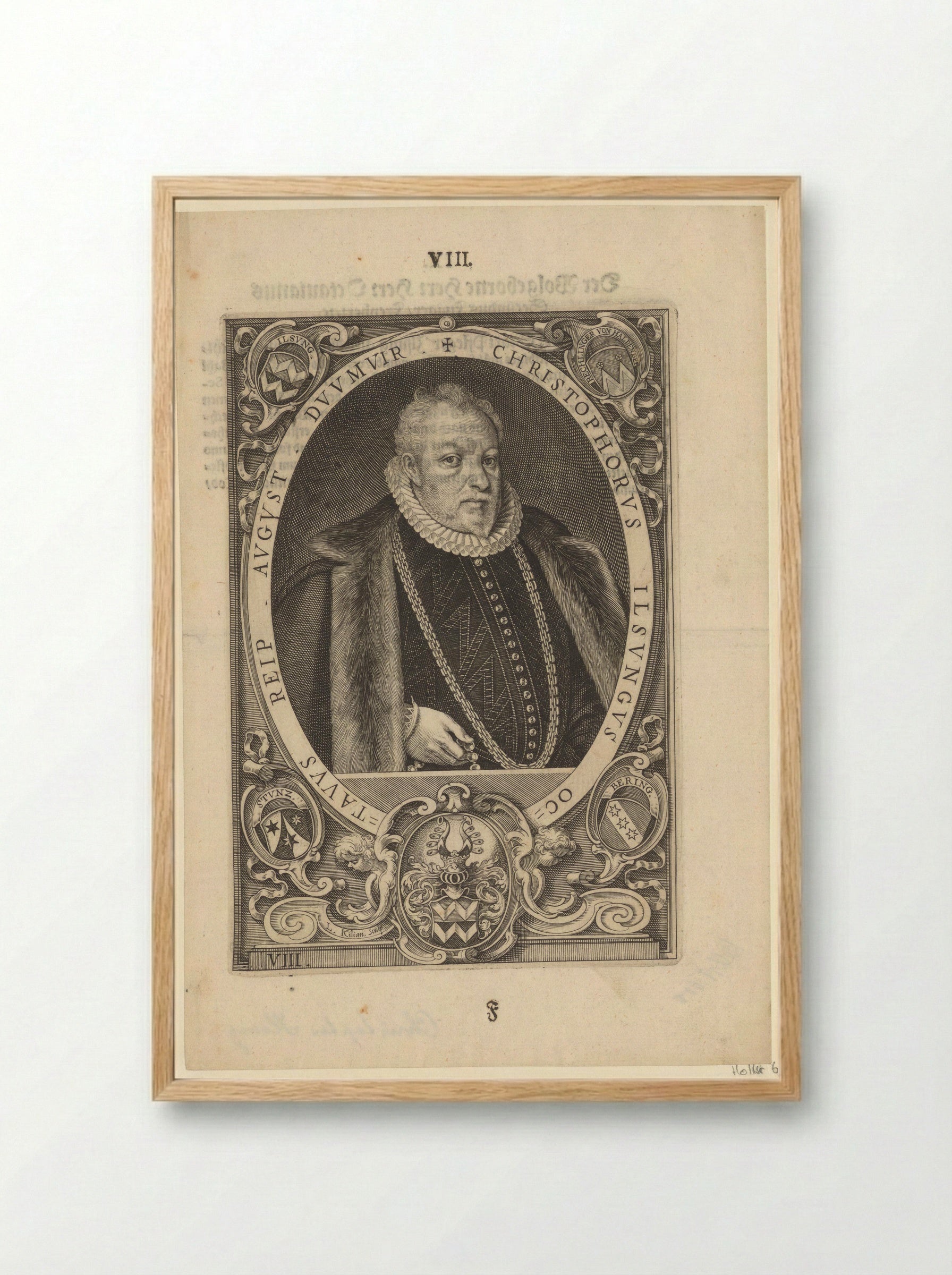Portret van Christoph Ilsung - Lucas Kilian - Framed Print Wood