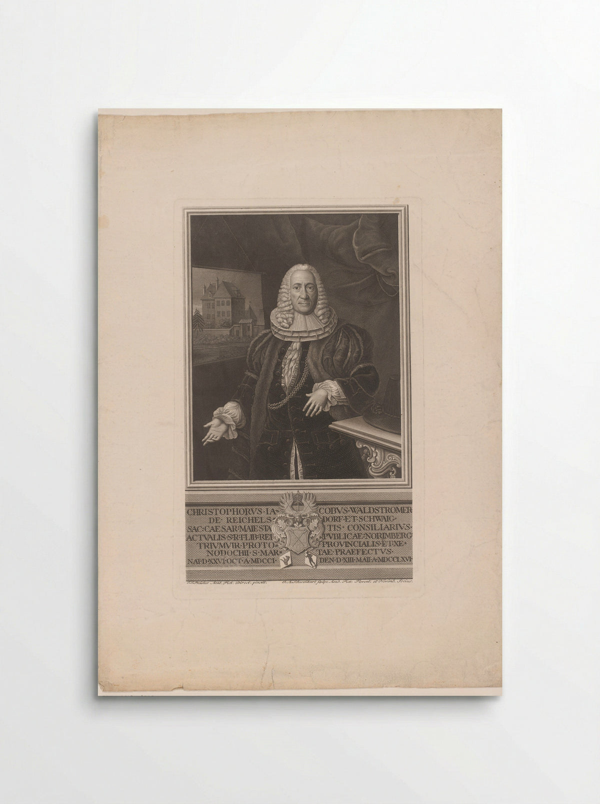 Portret van Christoph Jacob Waldstromer von Reichelsdorf - Johann Adam Schweickart - Poster