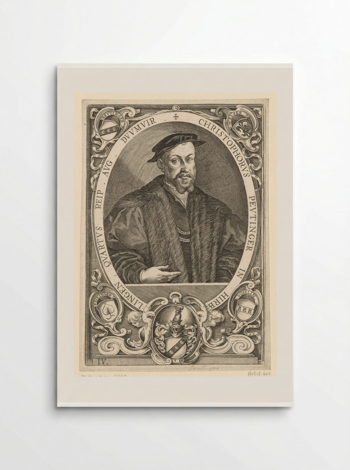 Portret van Christopher Peutinger - Lucas Kilian - Poster