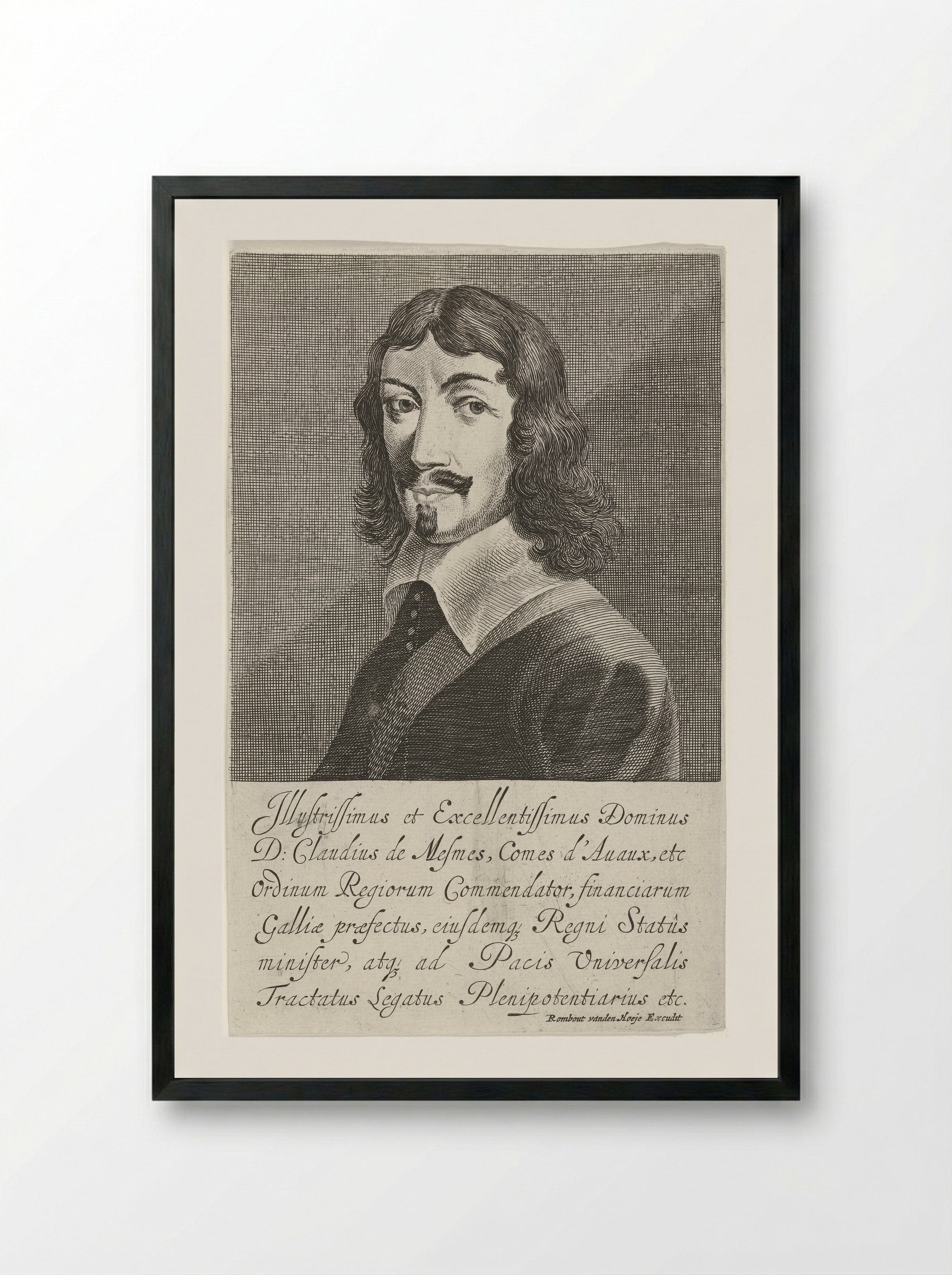 Portret van Claudius de Mesmes - Pieter Nolpe - Framed Print Black